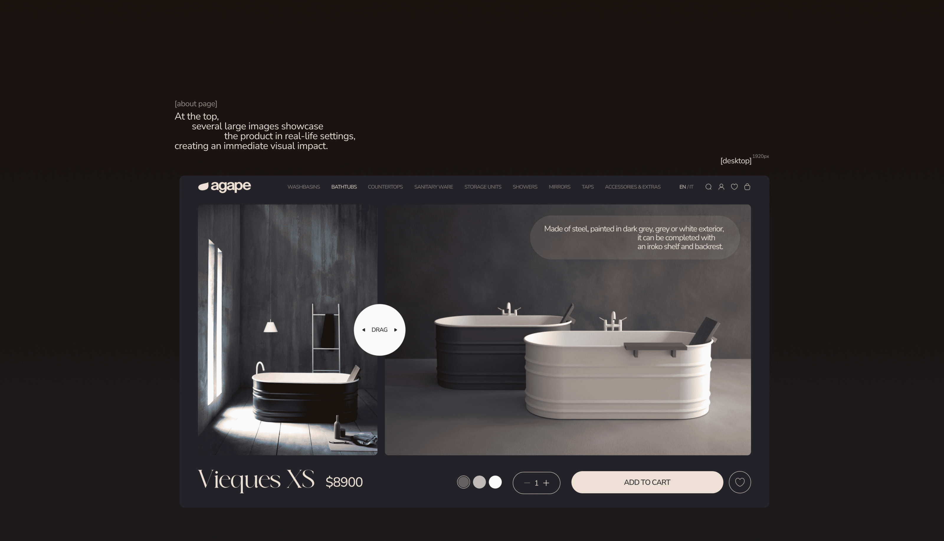 Agape | E-commerce — Изображение №7 — Интерфейсы, Брендинг на Dprofile