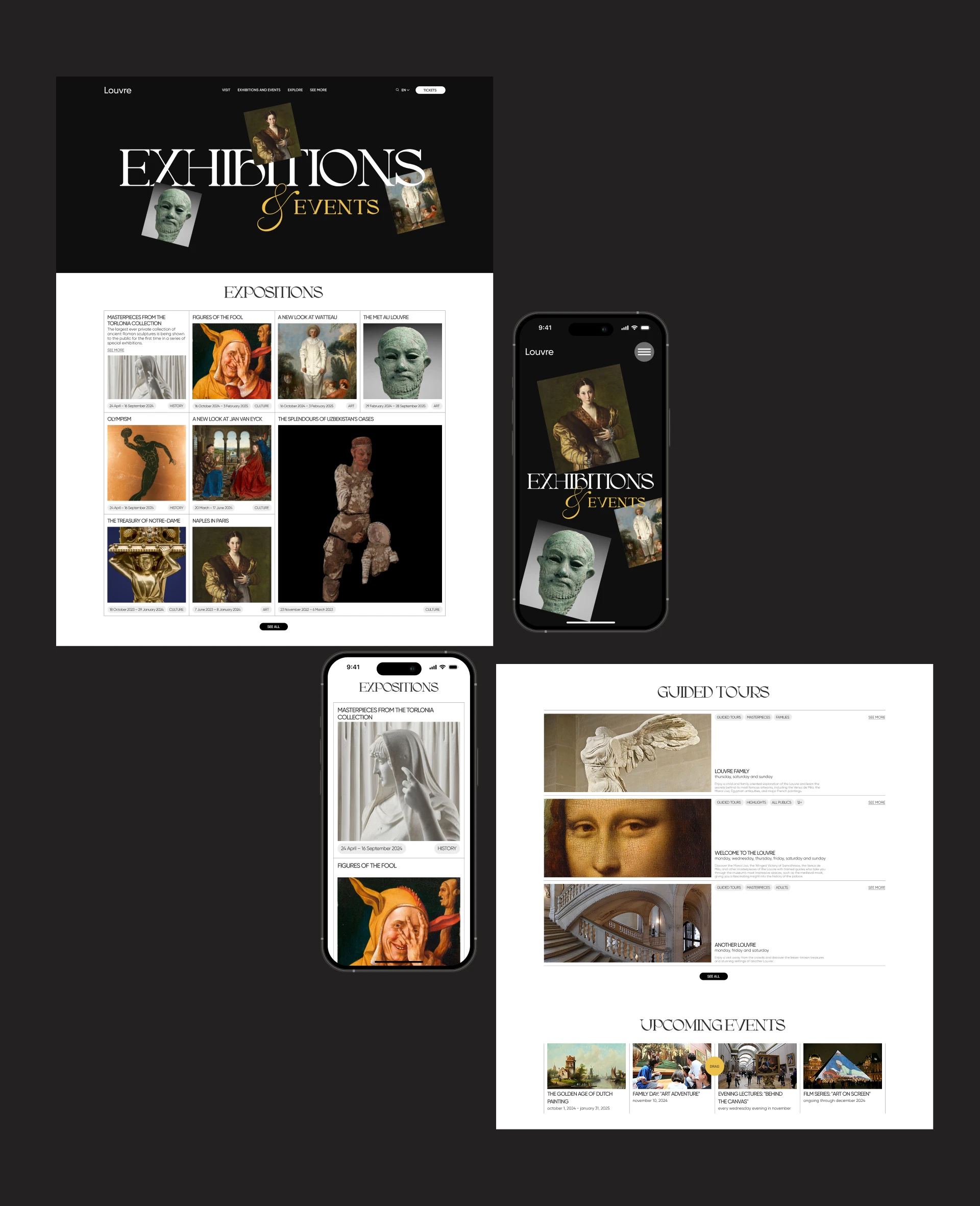 LOUVRE MUSEUM | UX UI WEBSITE REDESIGN — Изображение №10 — Интерфейсы на Dprofile
