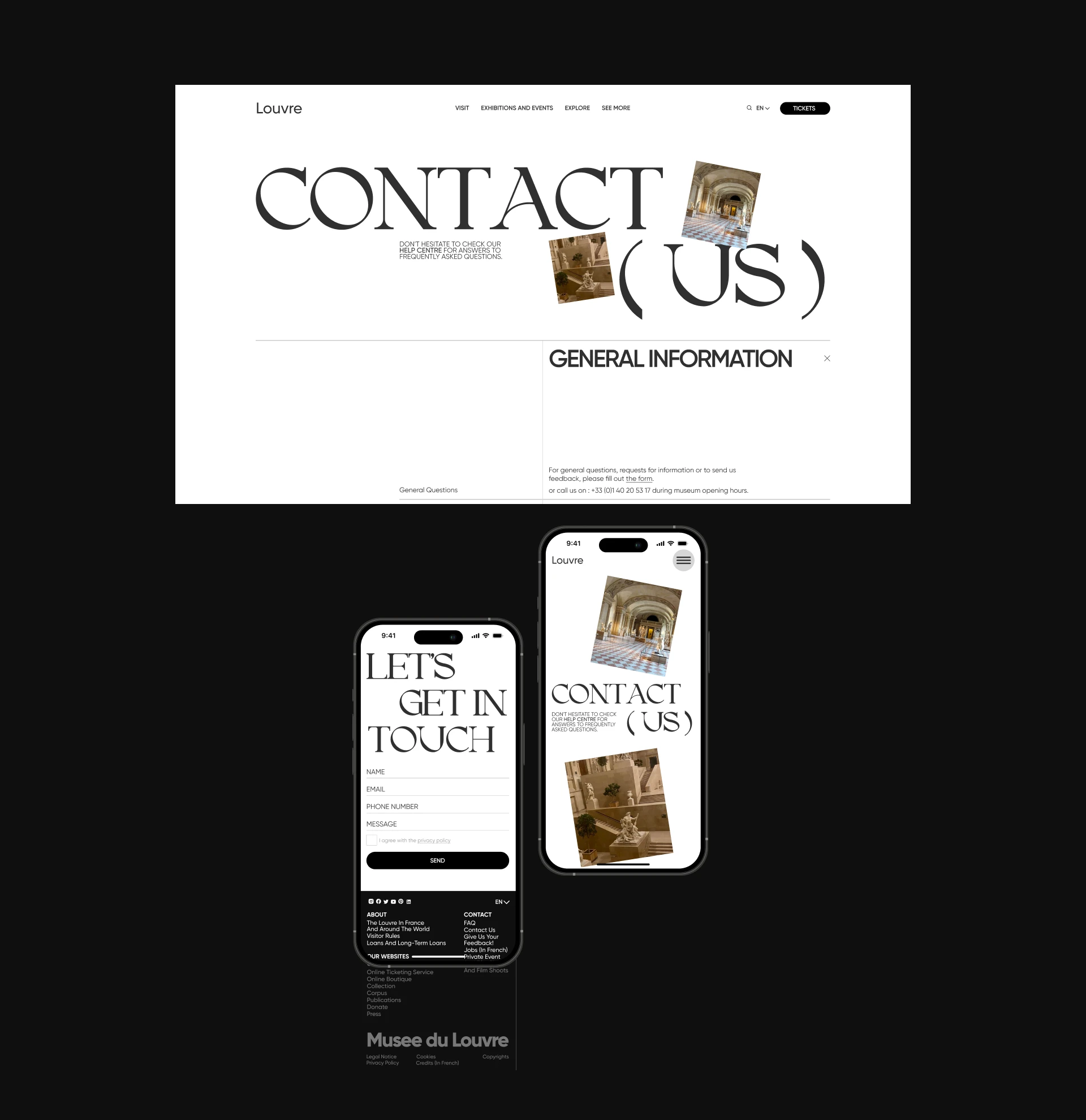 LOUVRE MUSEUM | UX UI WEBSITE REDESIGN — Изображение №14 — Интерфейсы на Dprofile