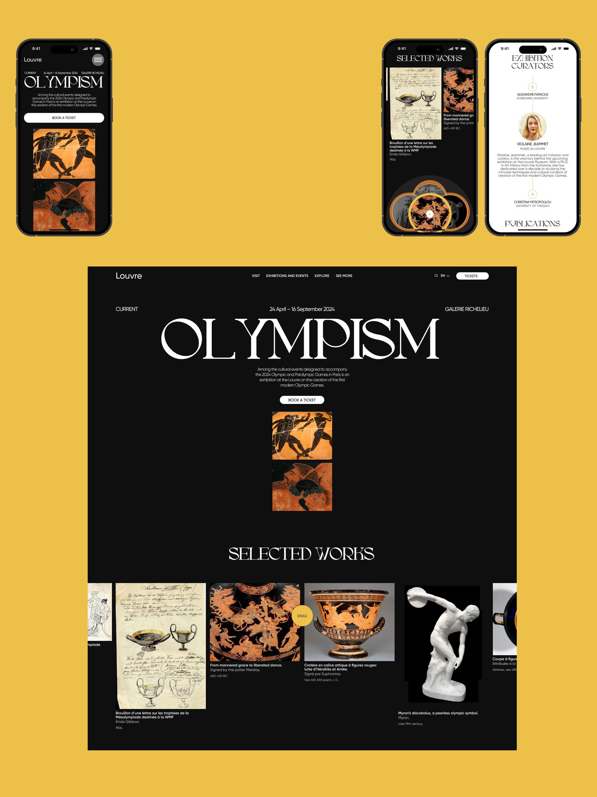 LOUVRE MUSEUM | UX UI WEBSITE REDESIGN — Изображение №8 — Интерфейсы на Dprofile