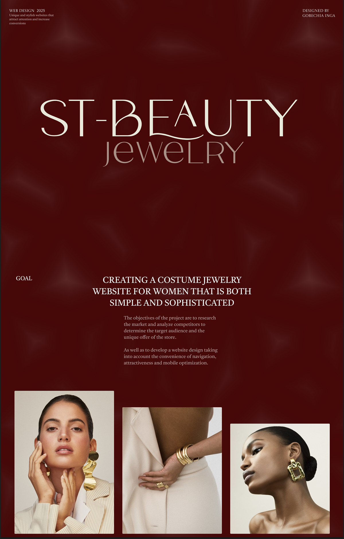 Design// Online jewelry store ST-BEAUTY — Изображение №1 — Интерфейсы, Брендинг на Dprofile