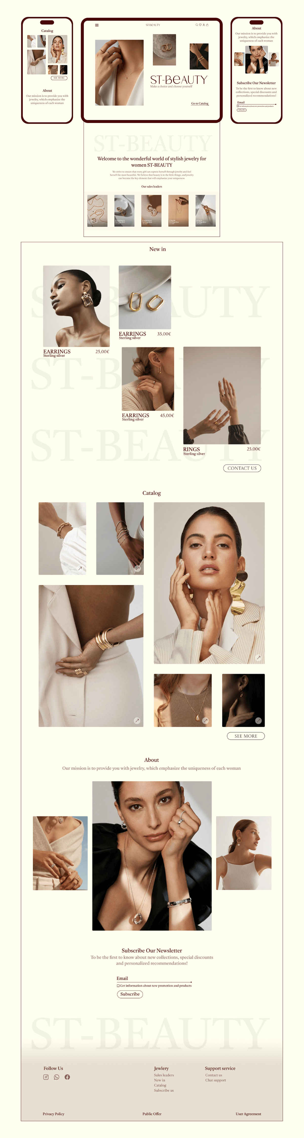 Design// Online jewelry store ST-BEAUTY — Изображение №4 — Интерфейсы, Брендинг на Dprofile