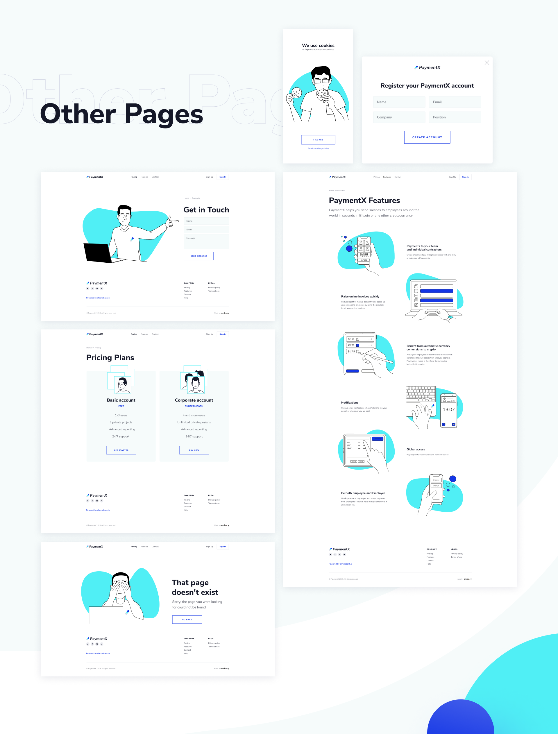 PaymentX. Branding & Website design. 2019 — Изображение №7 — Интерфейсы, Брендинг на Dprofile
