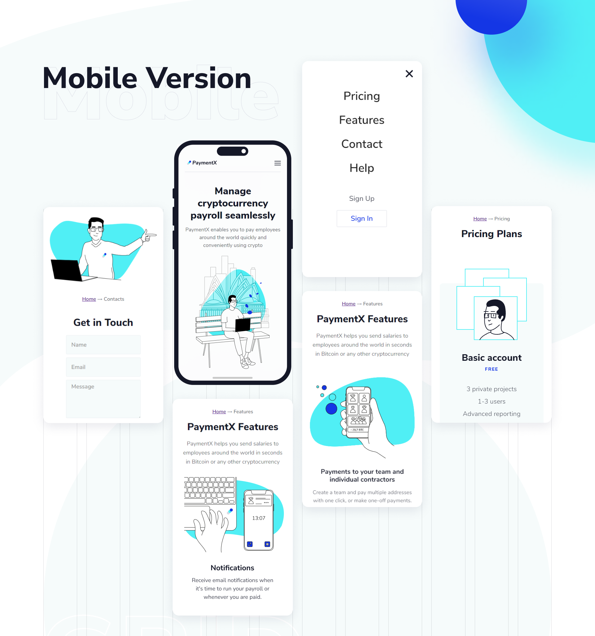 PaymentX. Branding & Website design. 2019 — Изображение №8 — Интерфейсы, Брендинг на Dprofile