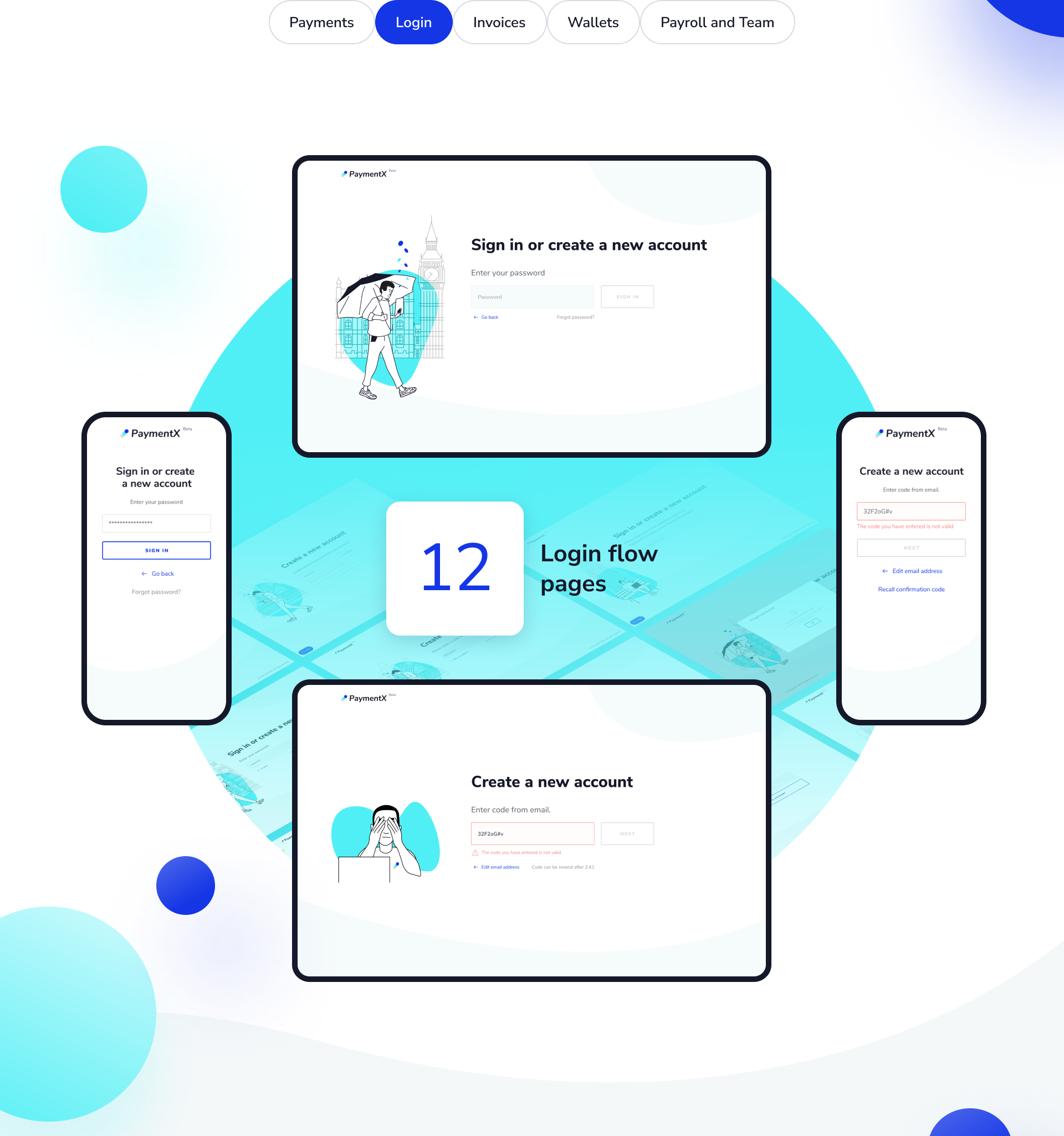 PaymentX. UI/UX design for cryptocurrency payroll platform. — Изображение №9 — Интерфейсы на Dprofile