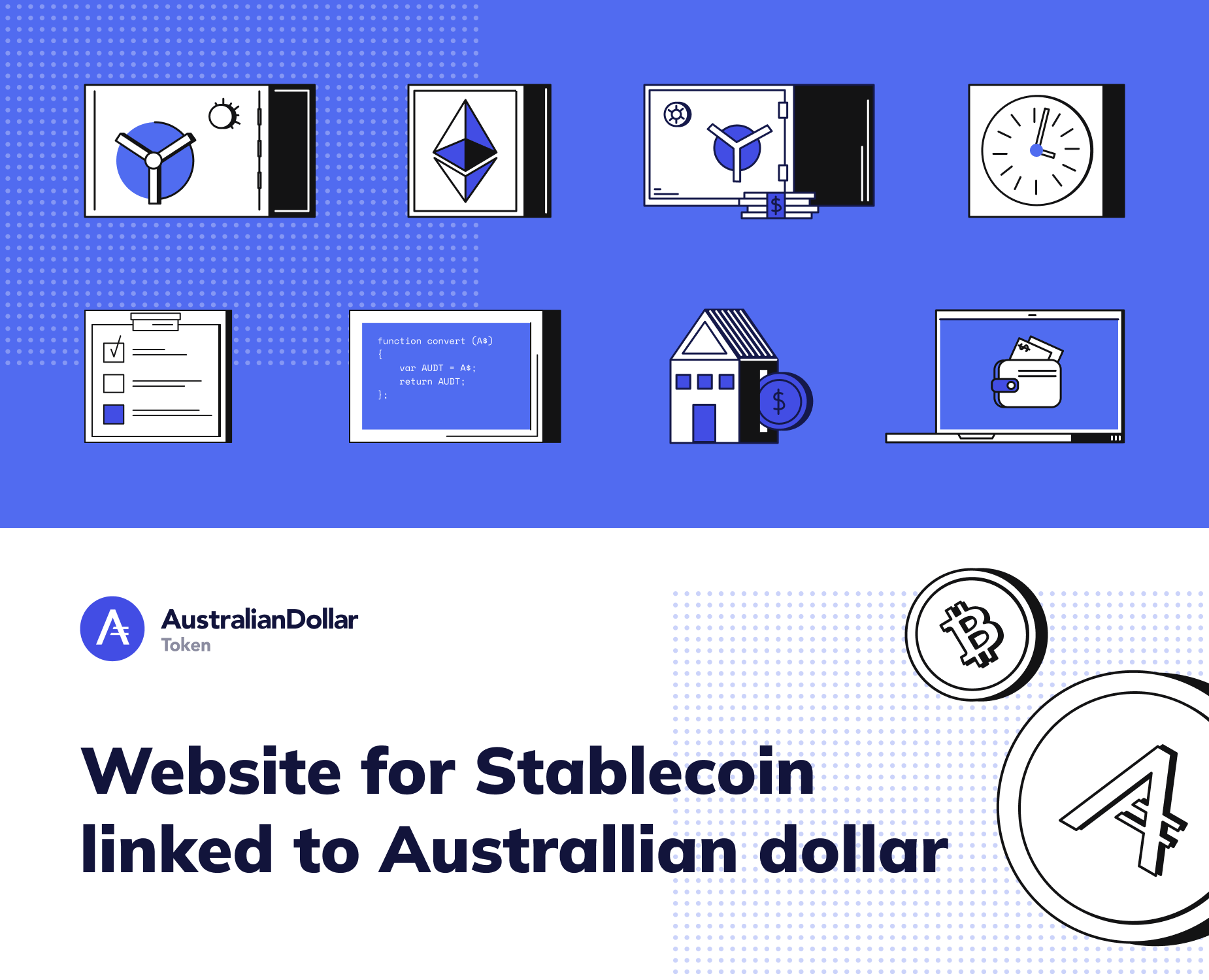Australian Dollar Token. Website design. 2020 — Интерфейсы, Графика на Dprofile