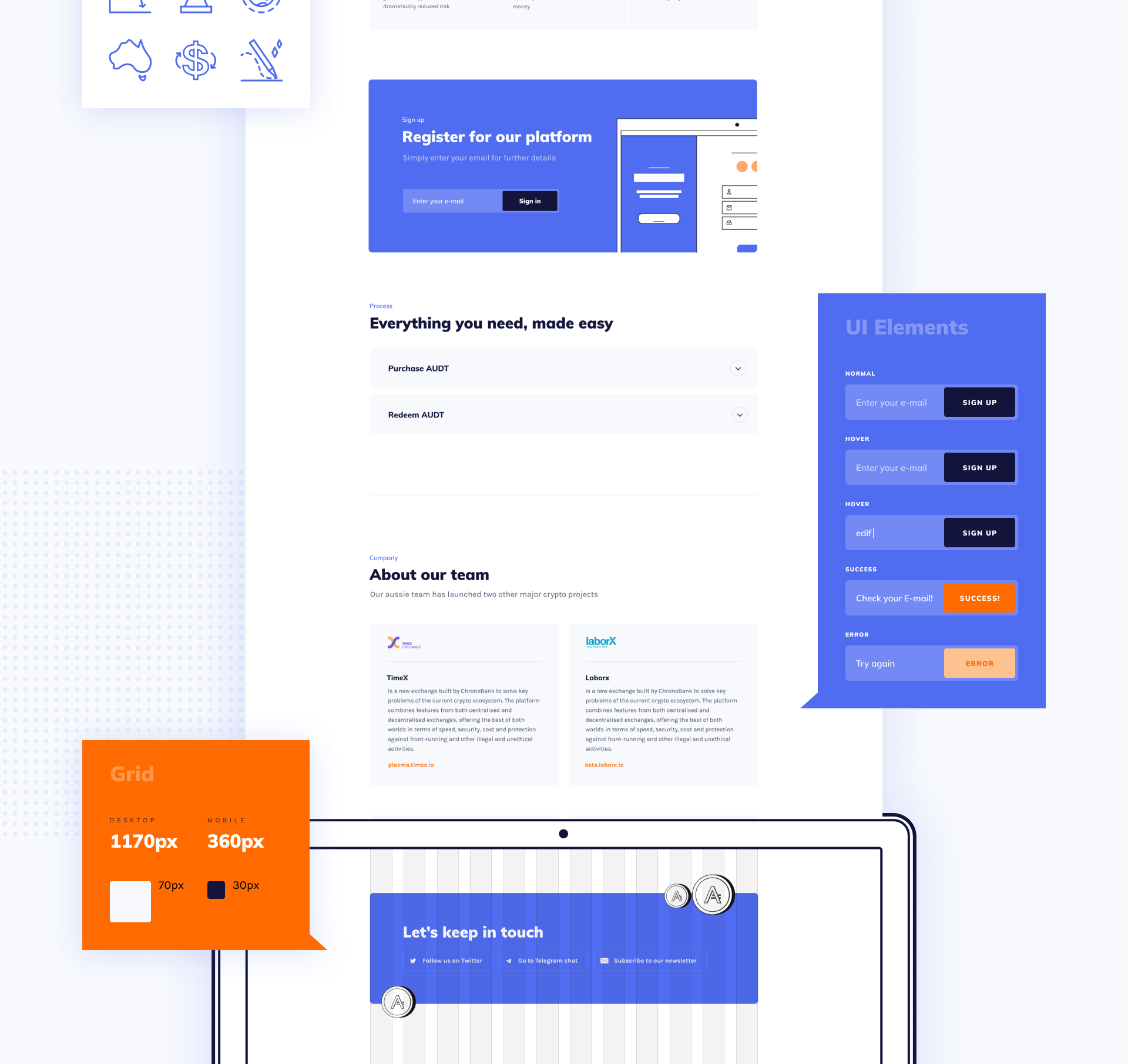 Australian Dollar Token. Website design. 2020 — Изображение №3 — Интерфейсы, Графика на Dprofile