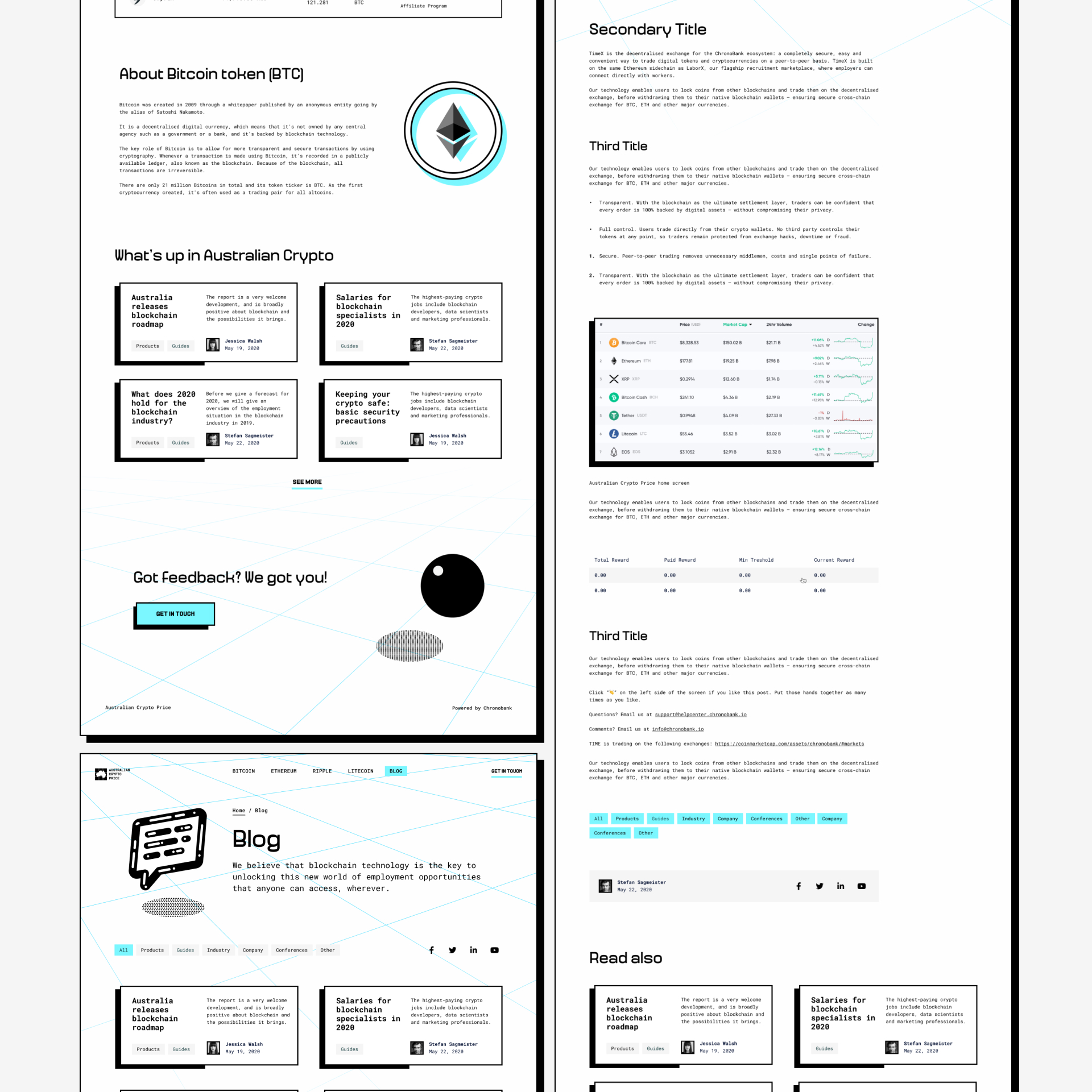 Australian Crypto Price. Logo & Website design. 2022 — Изображение №7 — Интерфейсы, Брендинг на Dprofile