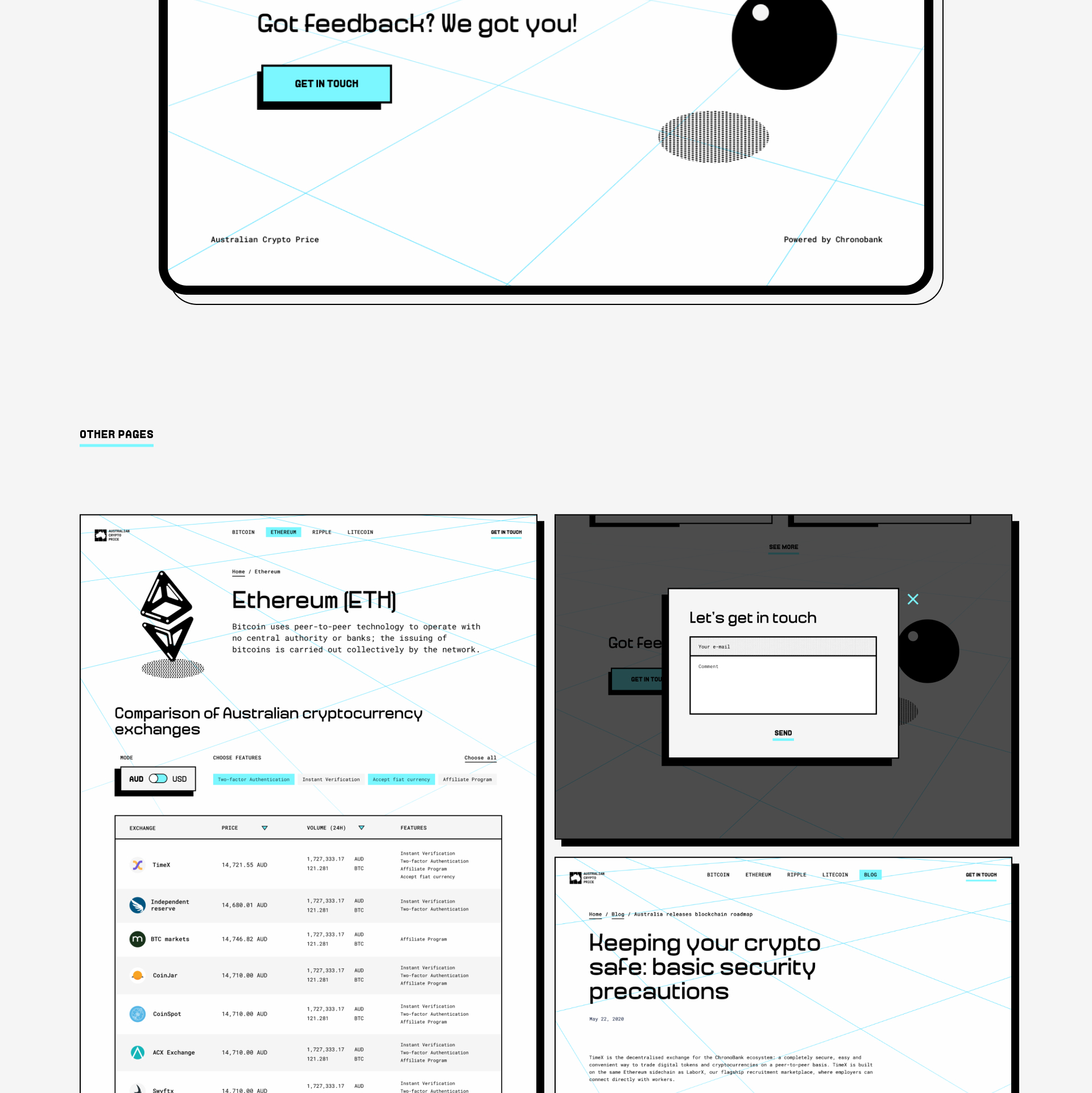 Australian Crypto Price. Logo & Website design. 2022 — Изображение №6 — Интерфейсы, Брендинг на Dprofile