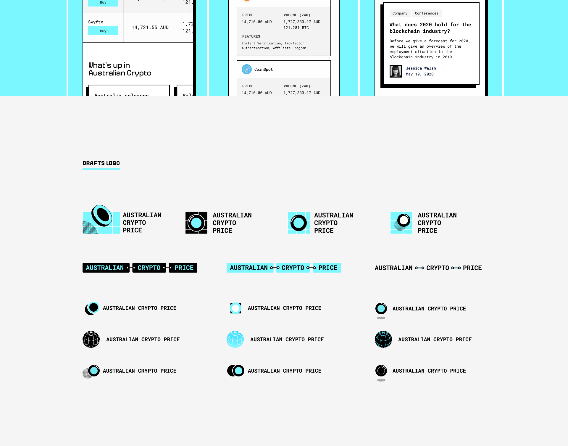 Australian Crypto Price. Logo & Website design. 2022 — Изображение №10 — Интерфейсы, Брендинг на Dprofile
