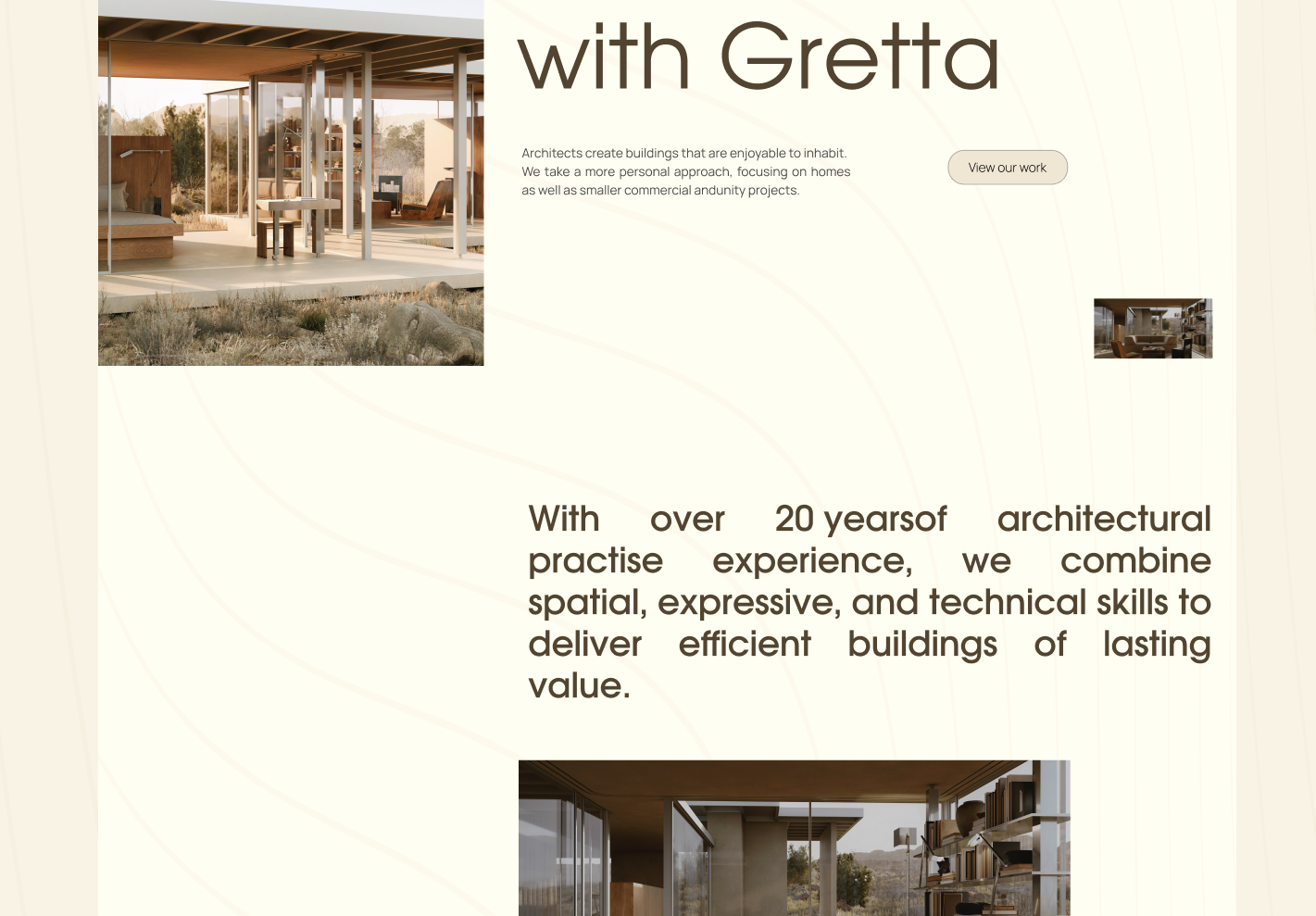 Gretta/Landing page for an architectural bureau — Изображение №9 — Интерфейсы на Dprofile