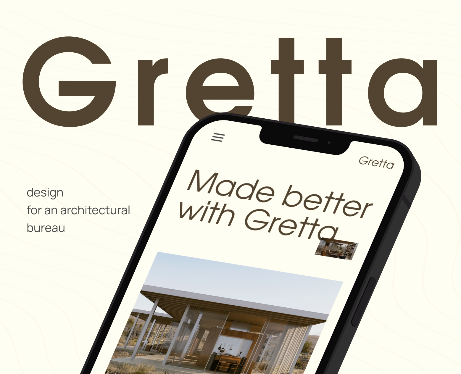 Gretta/Landing page for an architectural bureau — Интерфейсы на Dprofile