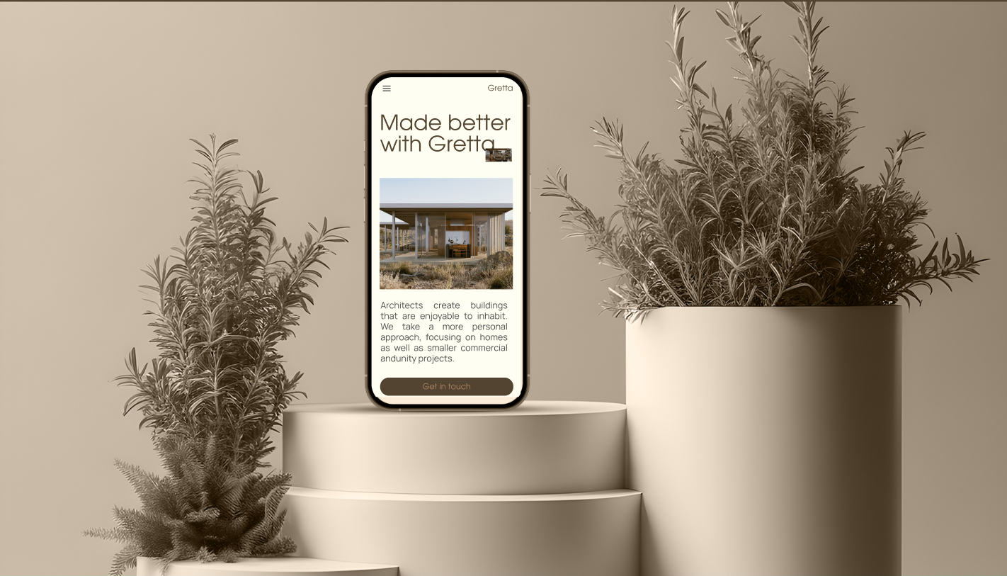 Gretta/Landing page for an architectural bureau — Изображение №3 — Интерфейсы на Dprofile