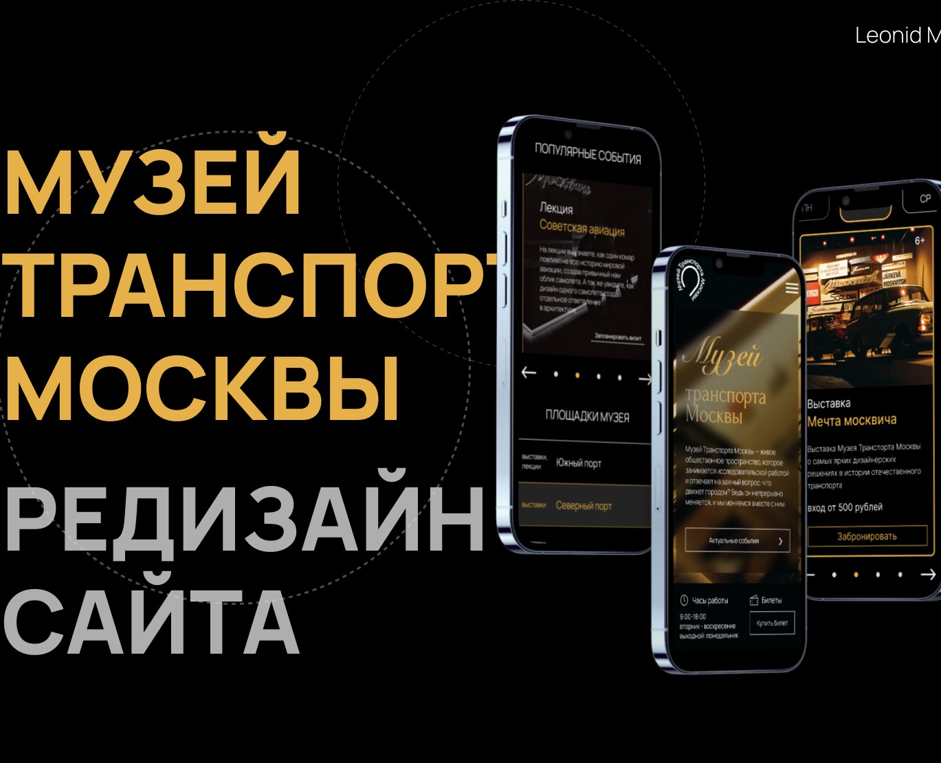 Редизайн сайта для Музея Транспорта Москвы на Dprofile