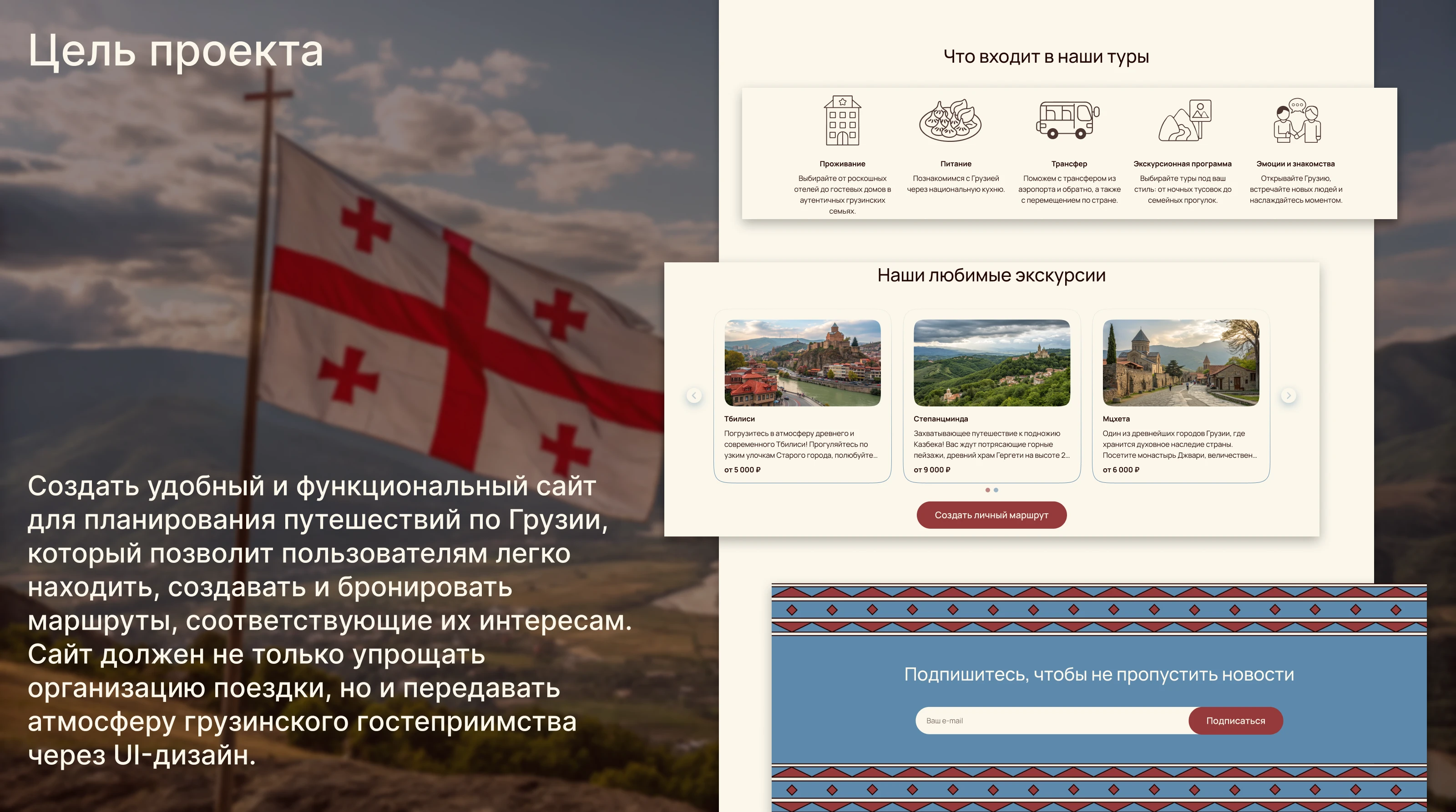 UX/UI | Туристический сайт по Грузии — Изображение №2 — Интерфейсы на Dprofile