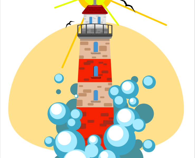 Маяк — Иллюстрация на Dprofile