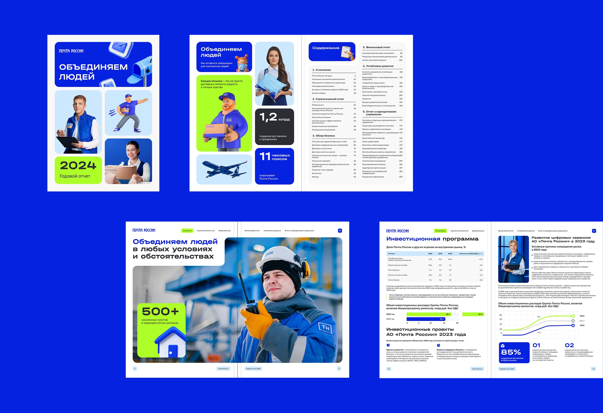 Годовой отчет «Почта России» 2024 — Изображение №6 — Брендинг, Графика на Dprofile