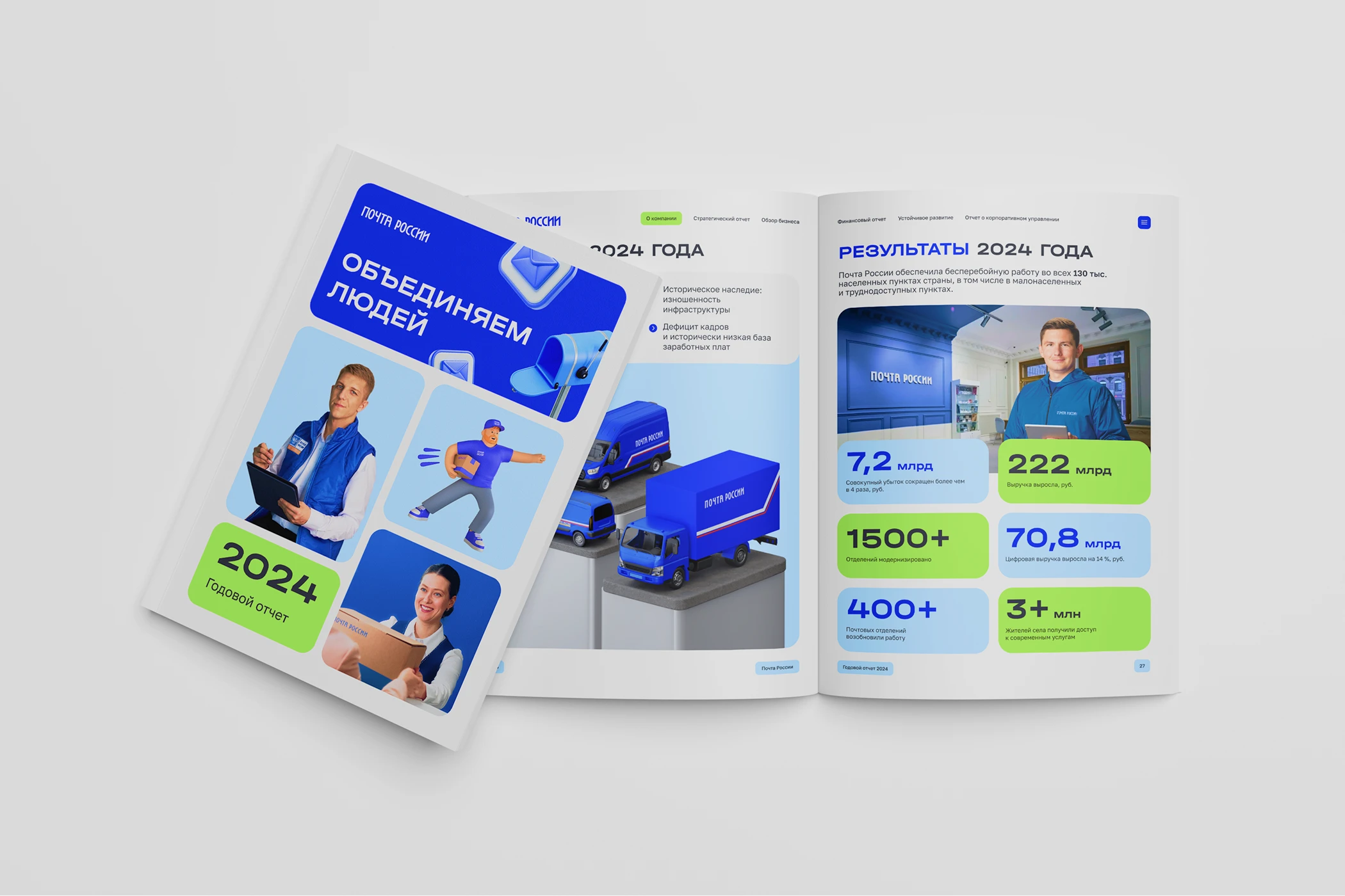 Годовой отчет «Почта России» 2024 — Изображение №8 — Брендинг, Графика на Dprofile