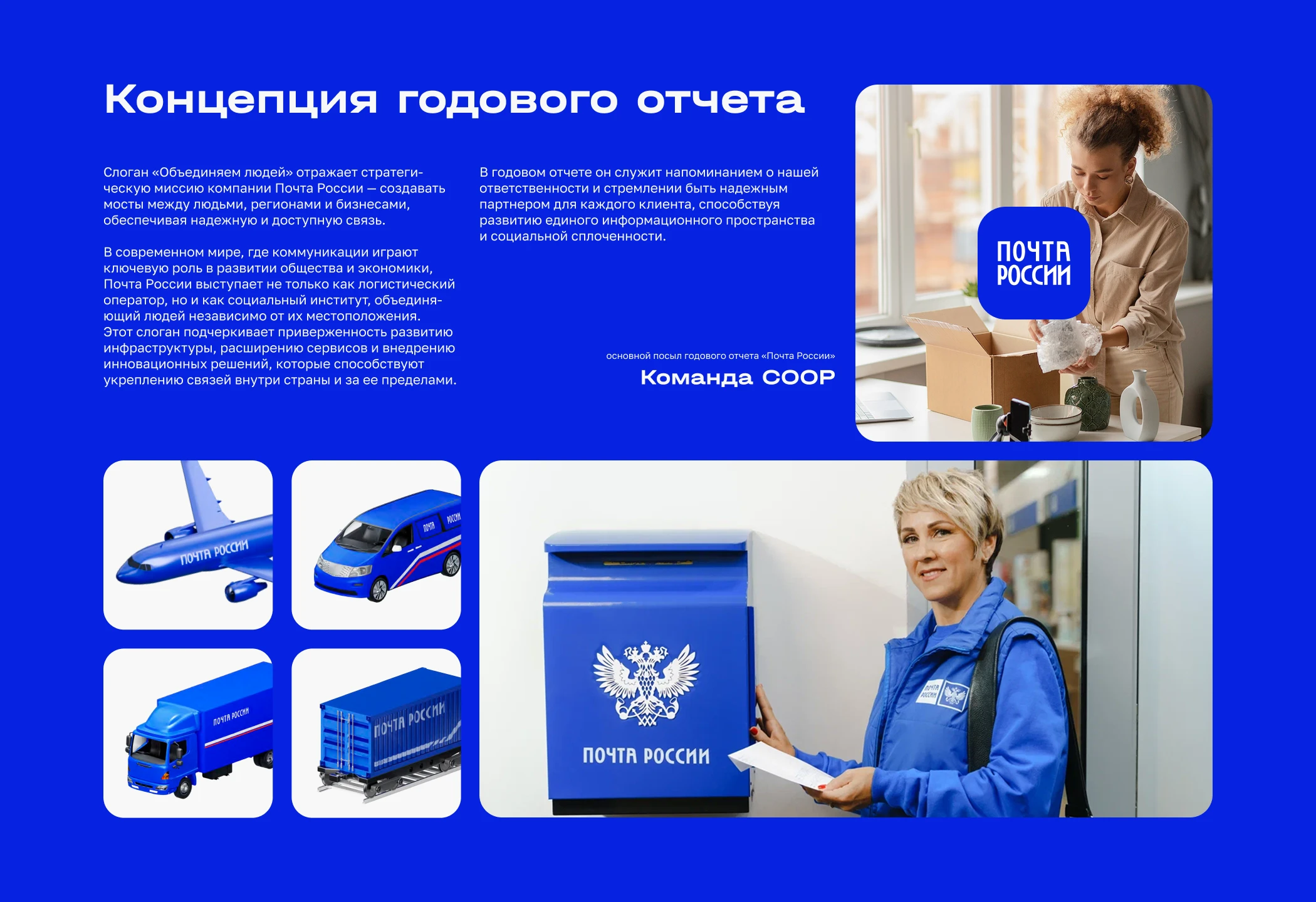 Годовой отчет «Почта России» 2024 — Изображение №2 — Брендинг, Графика на Dprofile