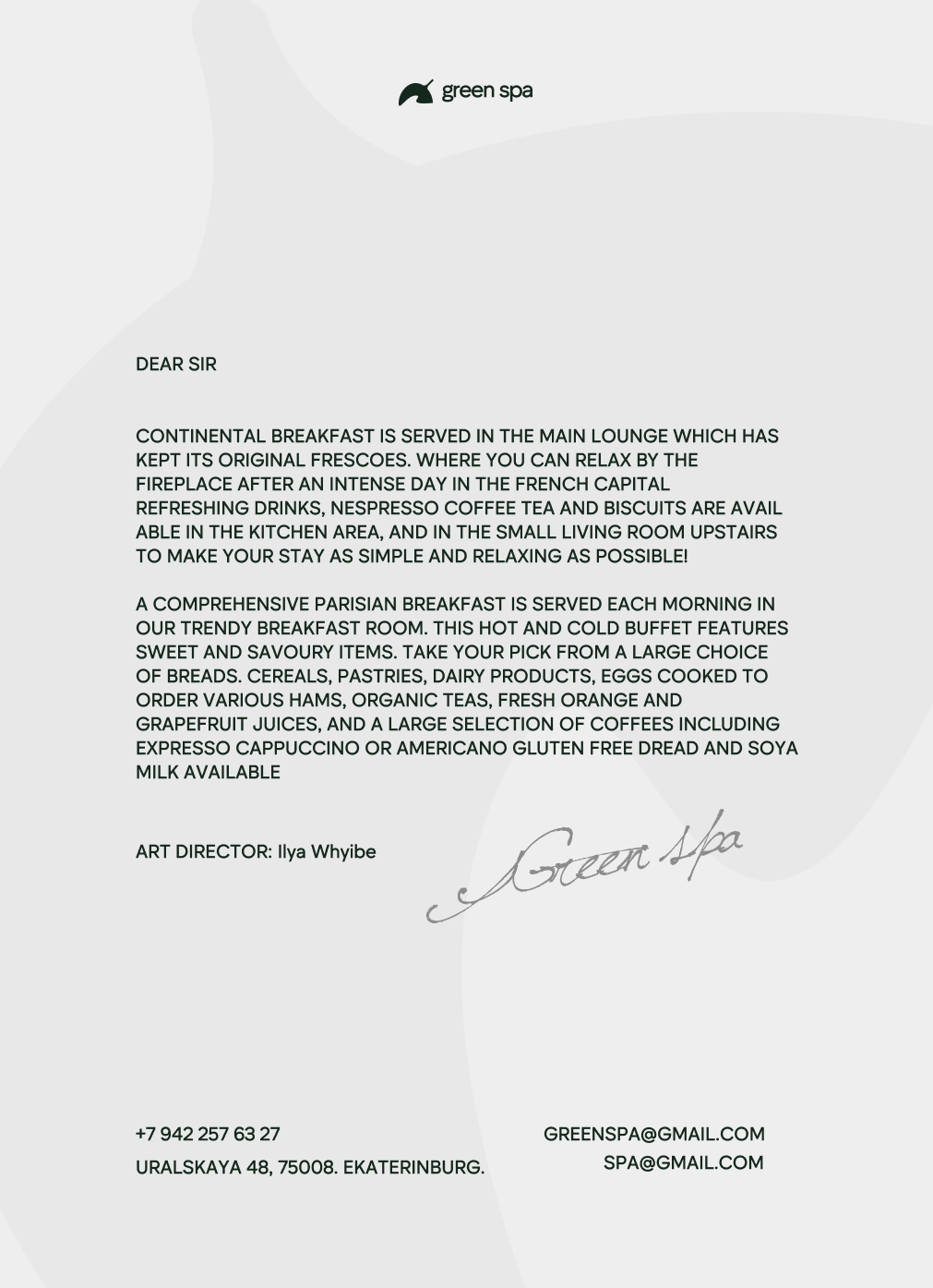 green spa - Спа — Изображение №2 — Брендинг на Dprofile