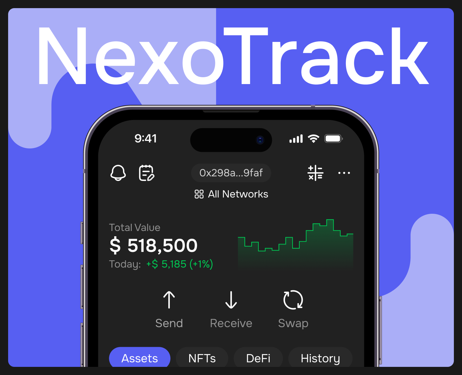NexoTrack | Crypto Portfolio Tracker App UI/UX на Dprofile