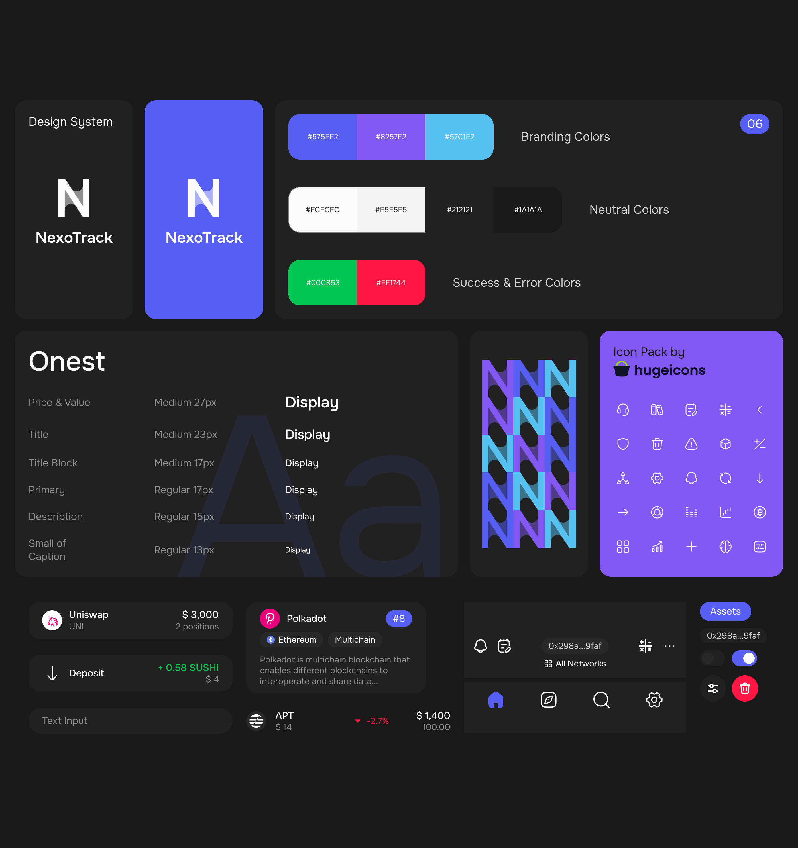 NexoTrack | Crypto Portfolio Tracker App UI/UX — Изображение №13 — Интерфейсы, Брендинг на Dprofile