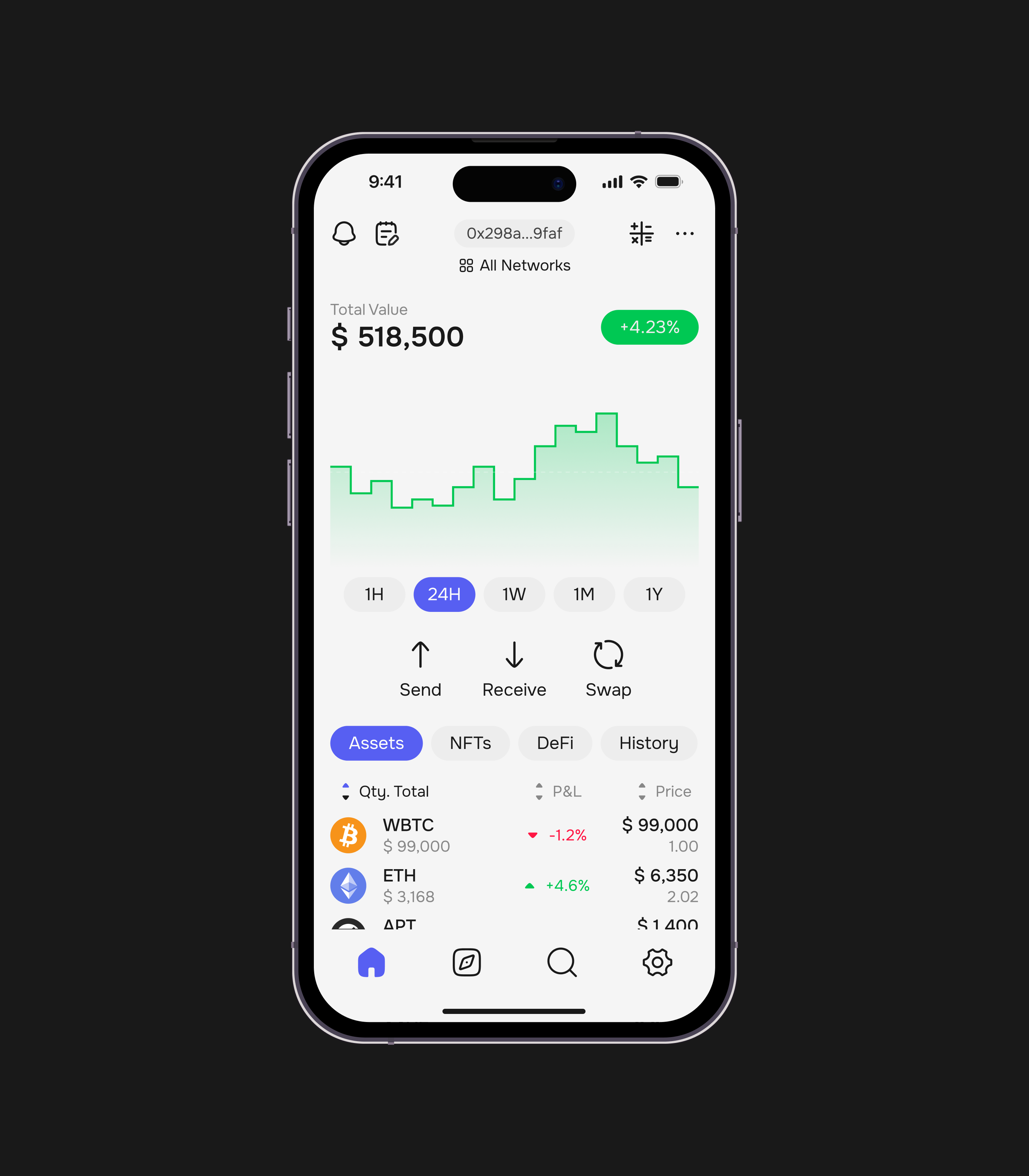 NexoTrack | Crypto Portfolio Tracker App UI/UX — Изображение №23 — Интерфейсы, Брендинг на Dprofile