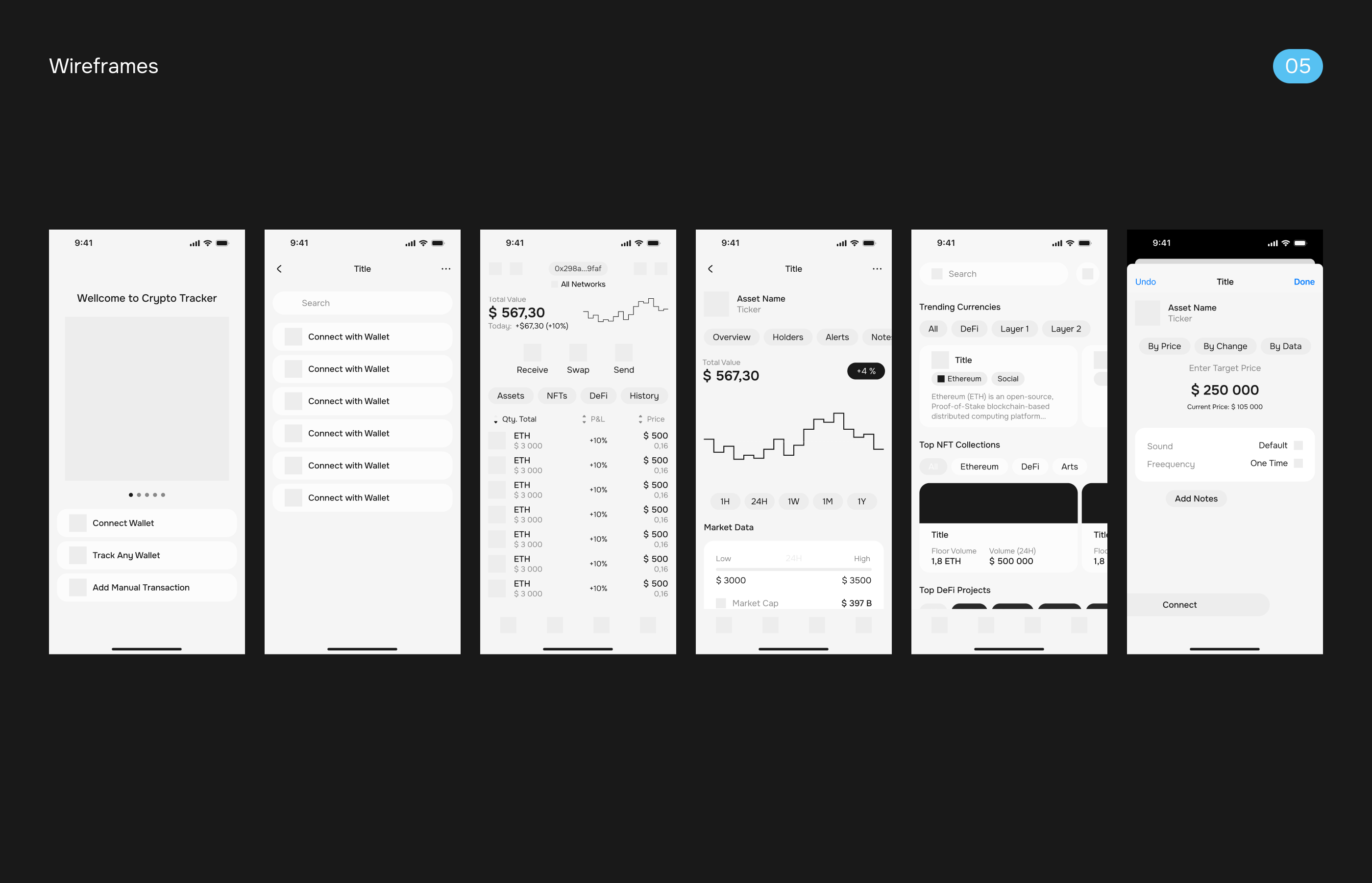 NexoTrack | Crypto Portfolio Tracker App UI/UX — Изображение №11 — Интерфейсы, Брендинг на Dprofile