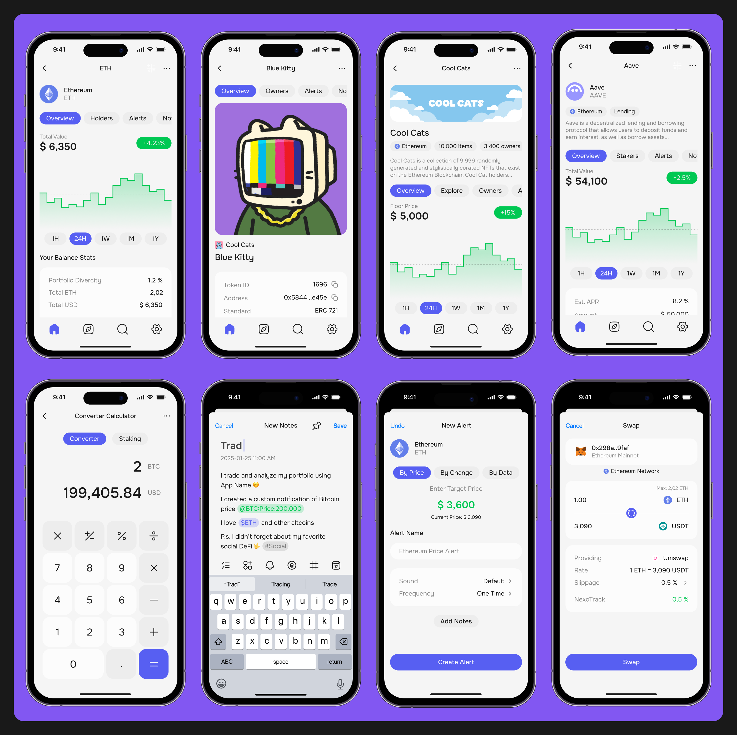 NexoTrack | Crypto Portfolio Tracker App UI/UX — Изображение №24 — Интерфейсы, Брендинг на Dprofile