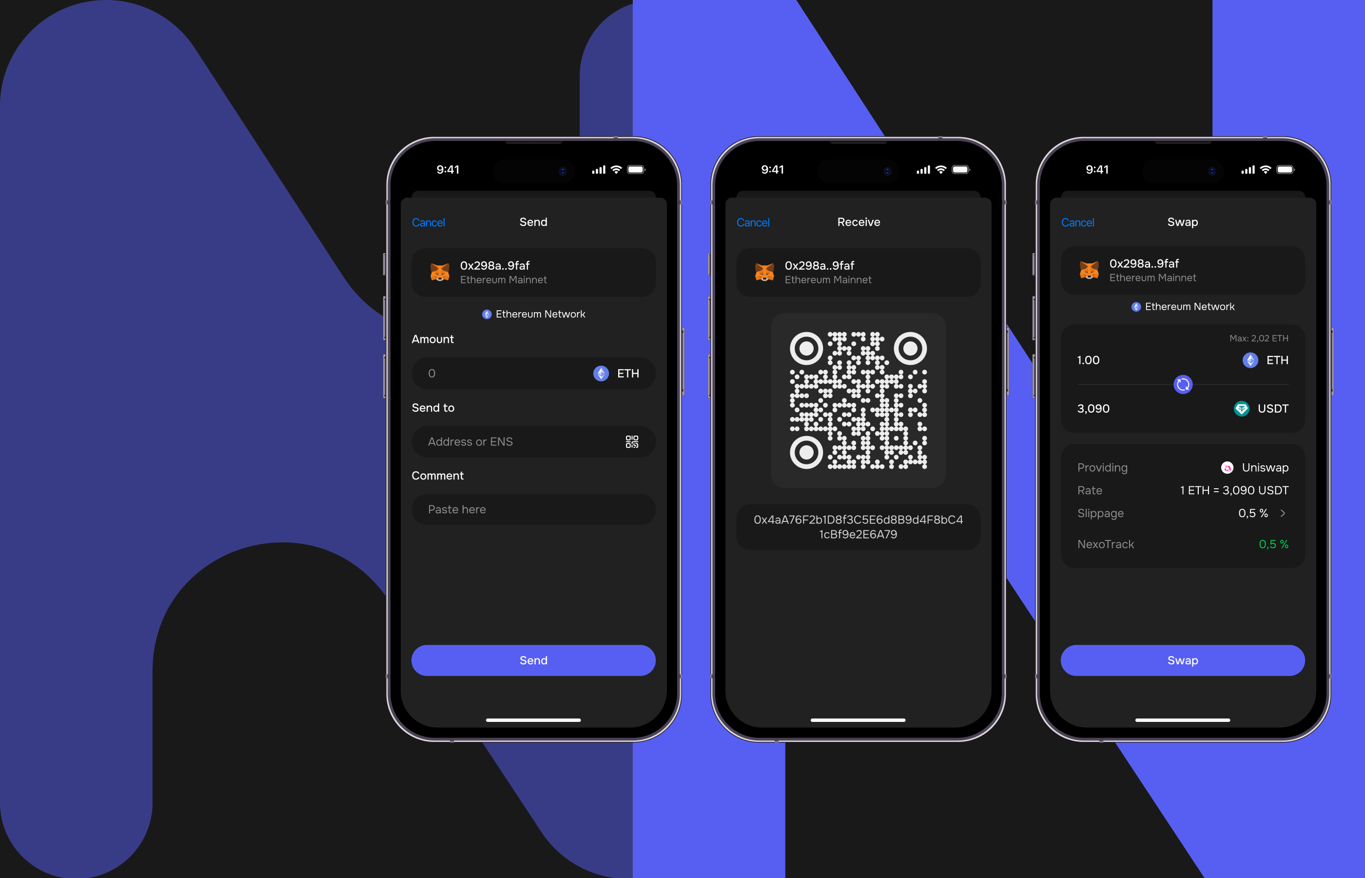 NexoTrack | Crypto Portfolio Tracker App UI/UX — Изображение №22 — Интерфейсы, Брендинг на Dprofile