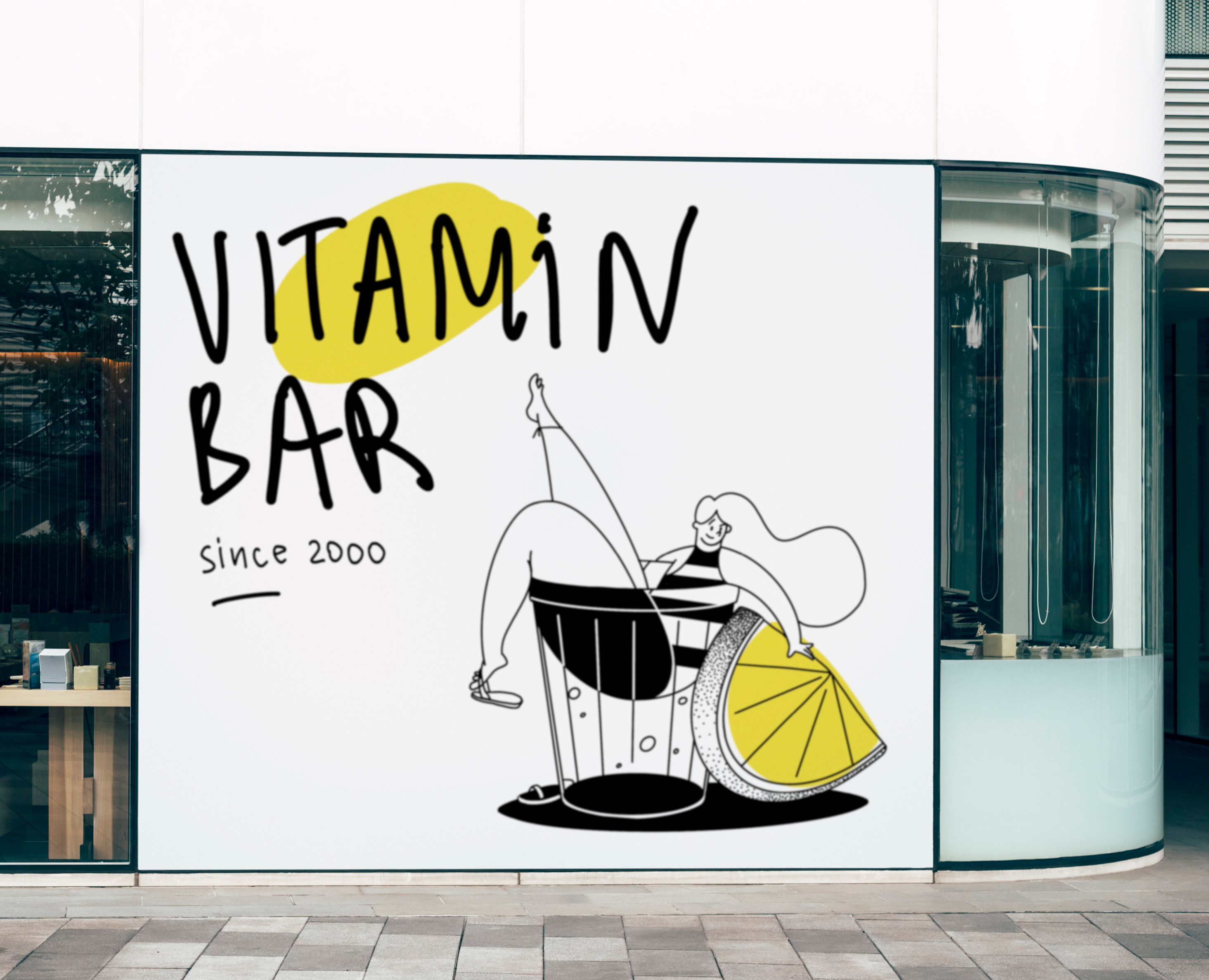 Vitamin Bar | брендинг и иллюстрации для витаминного бара — Брендинг, Иллюстрация на Dprofile