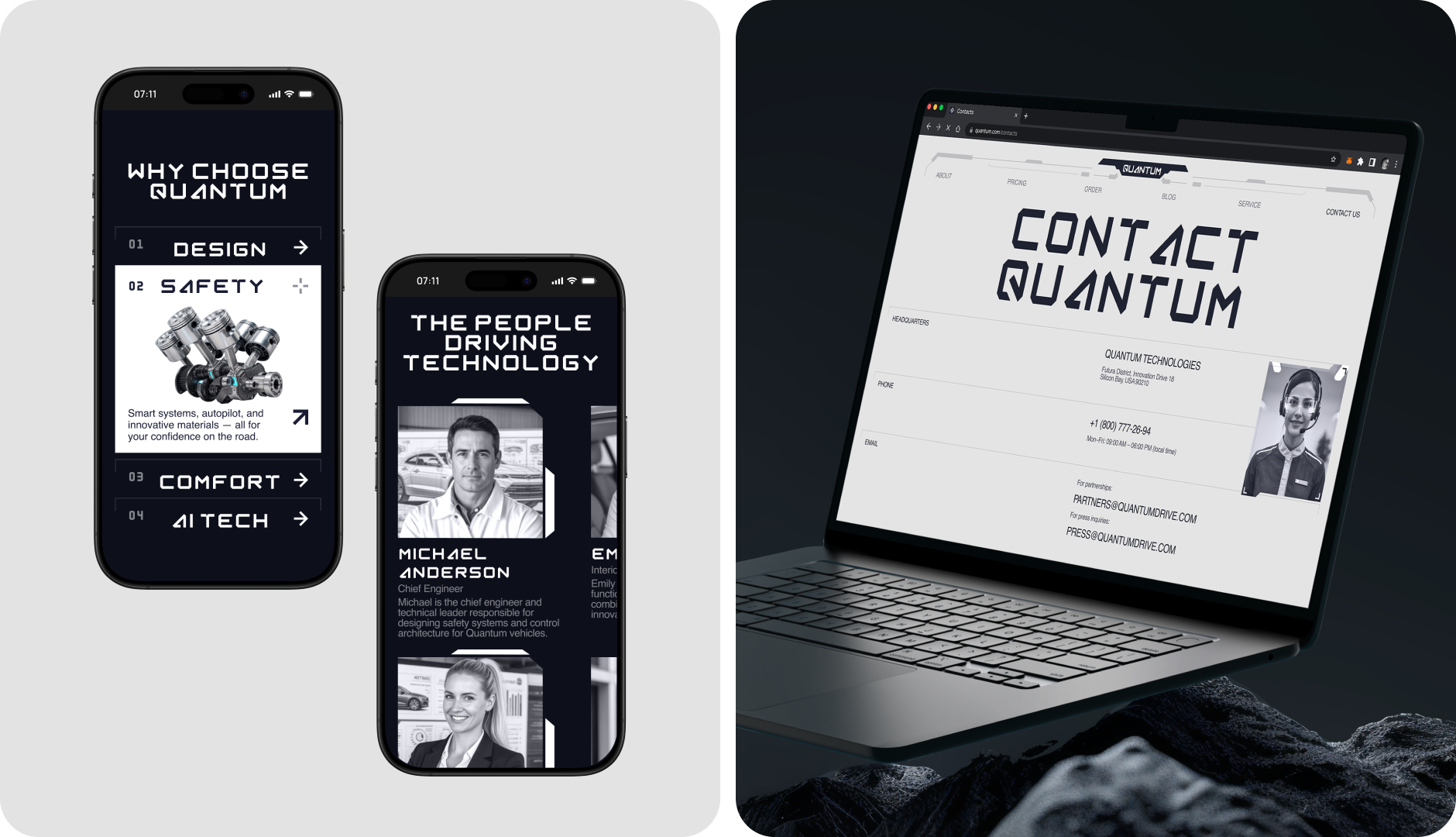 Quantum. Website for a futuristic car company. — Изображение №10 — Интерфейсы, Иллюстрация на Dprofile
