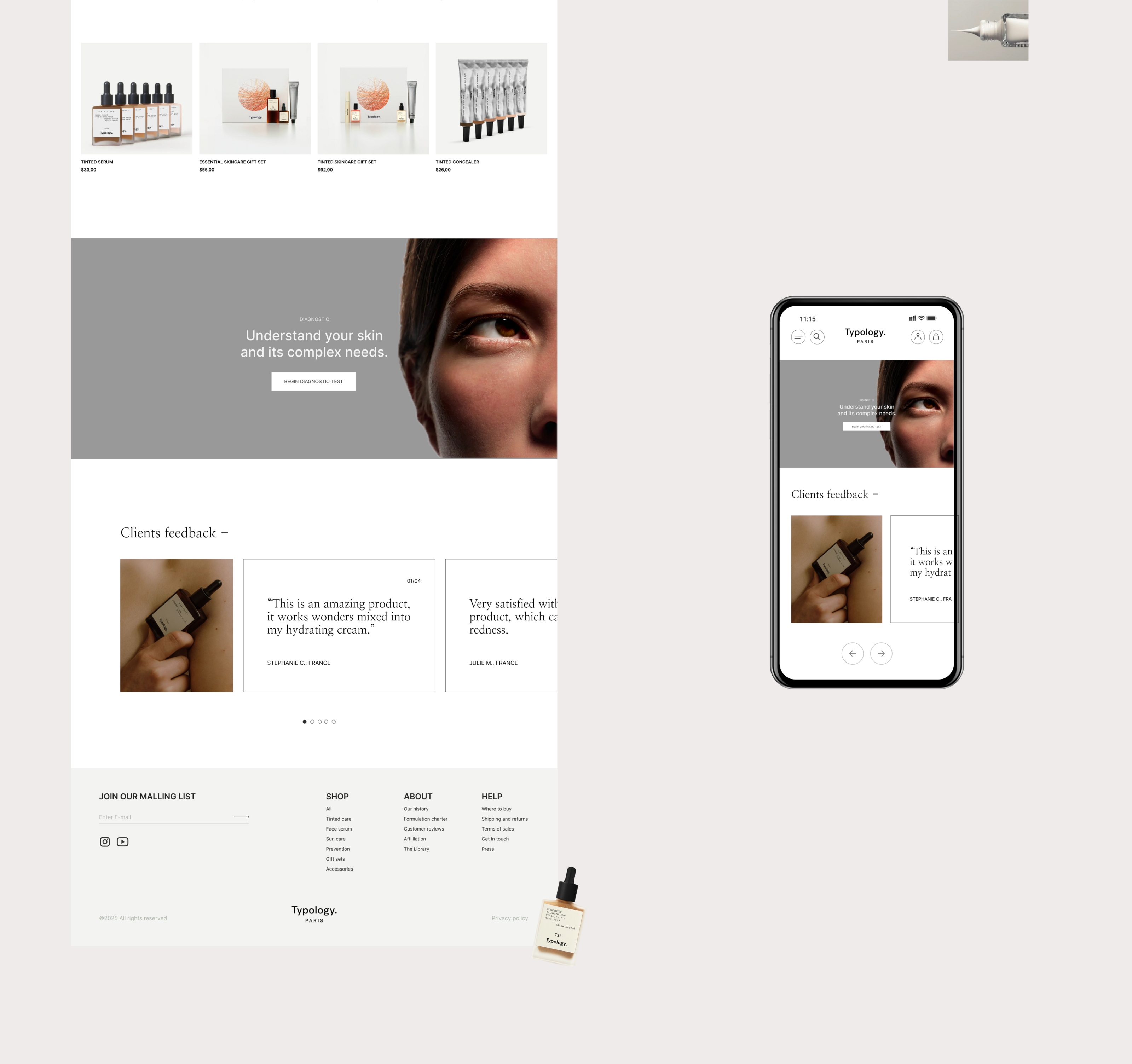 TYPOLOGY. Redesign concept. Cosmetic store — Изображение №6 — Интерфейсы на Dprofile