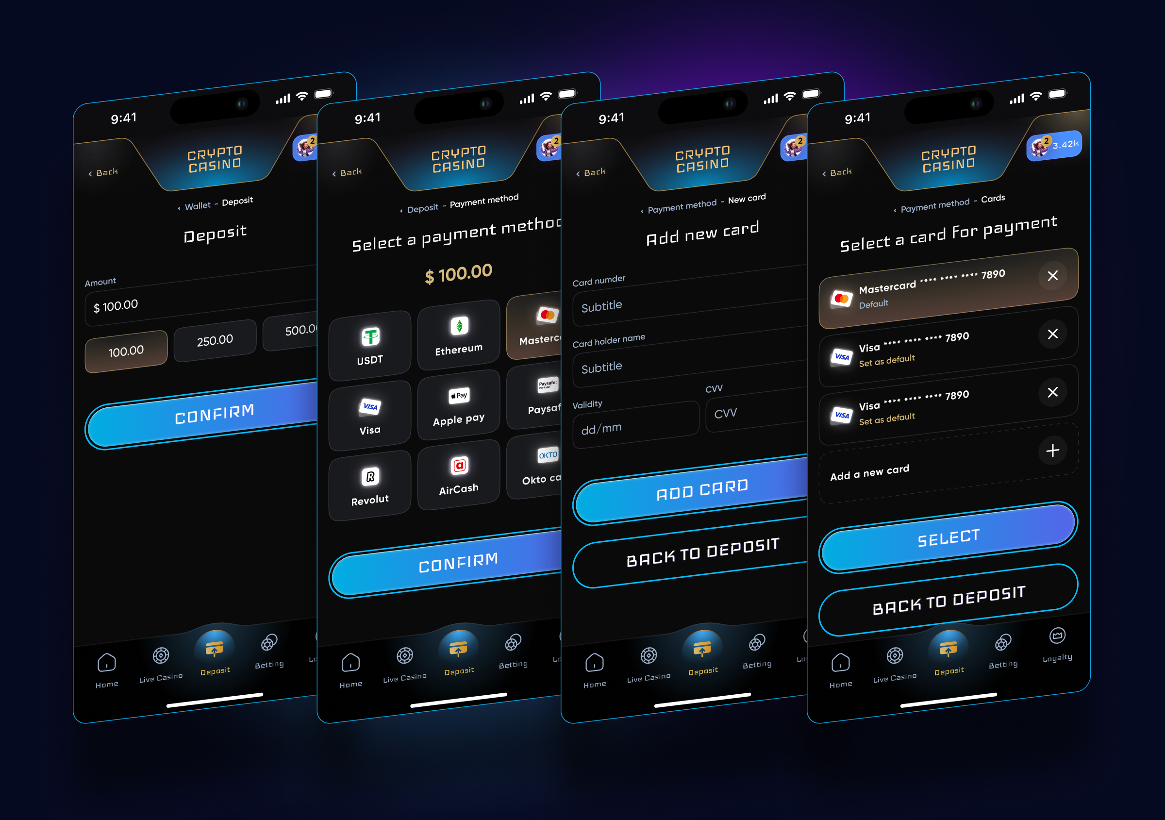 Crypto Casino Online — Изображение №15 — Интерфейсы на Dprofile
