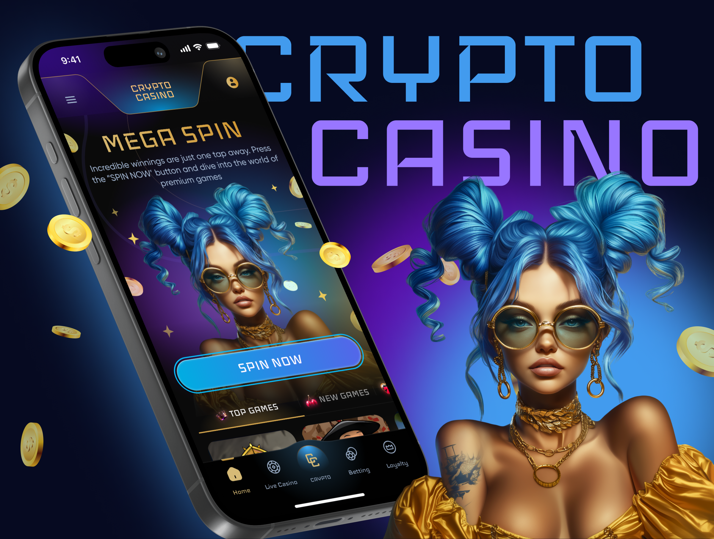 Crypto Casino Online — Изображение №1 — Интерфейсы на Dprofile