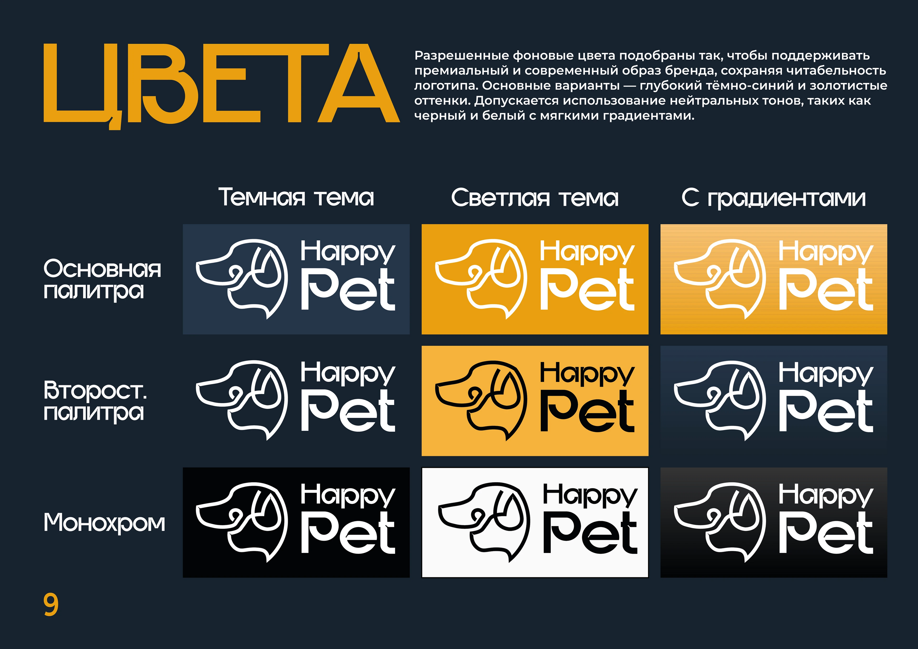 Брендбук HappyPet: полный гайдлайн — Изображение №9 — Интерфейсы, Брендинг на Dprofile