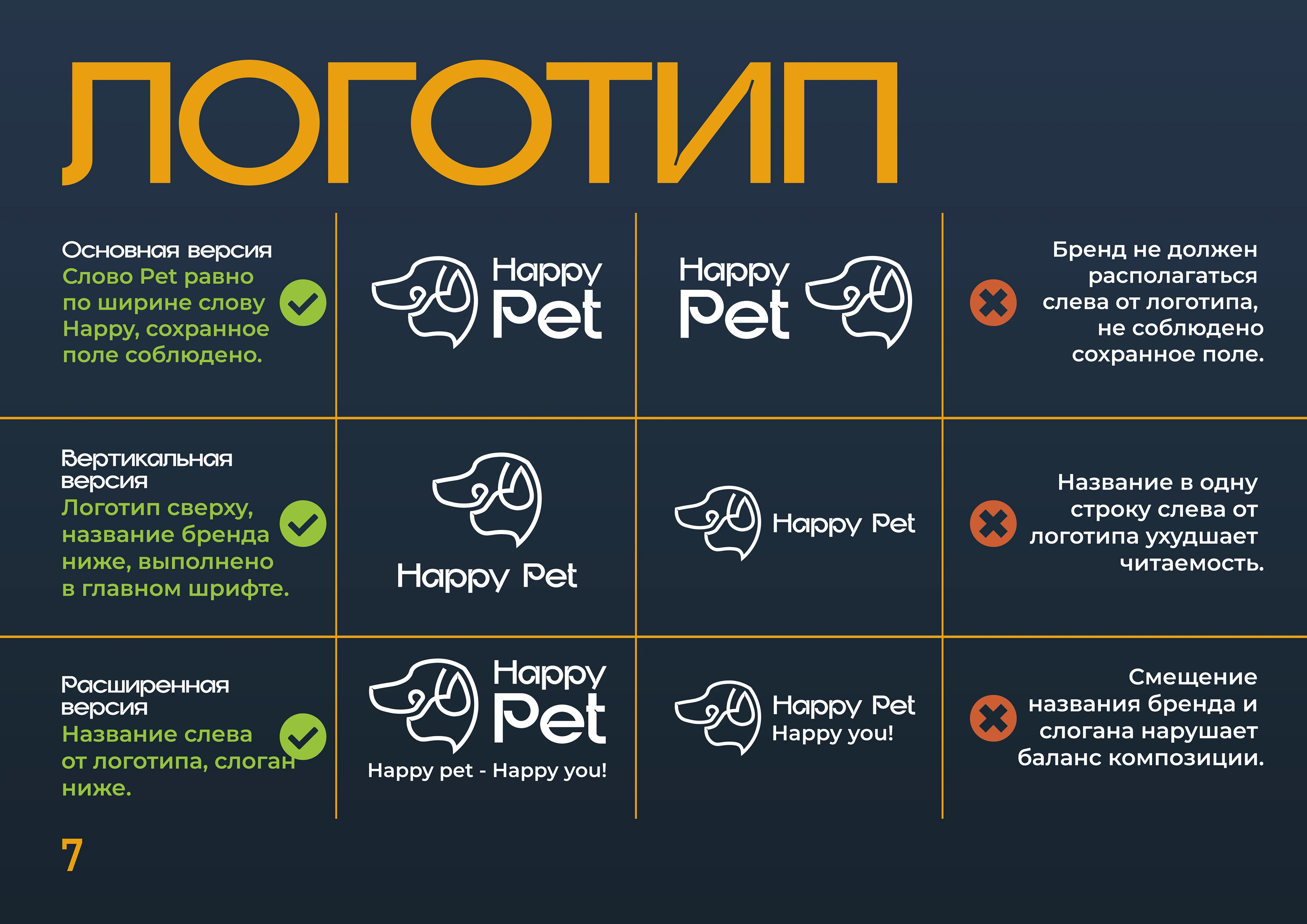 Брендбук HappyPet: полный гайдлайн — Изображение №7 — Интерфейсы, Брендинг на Dprofile