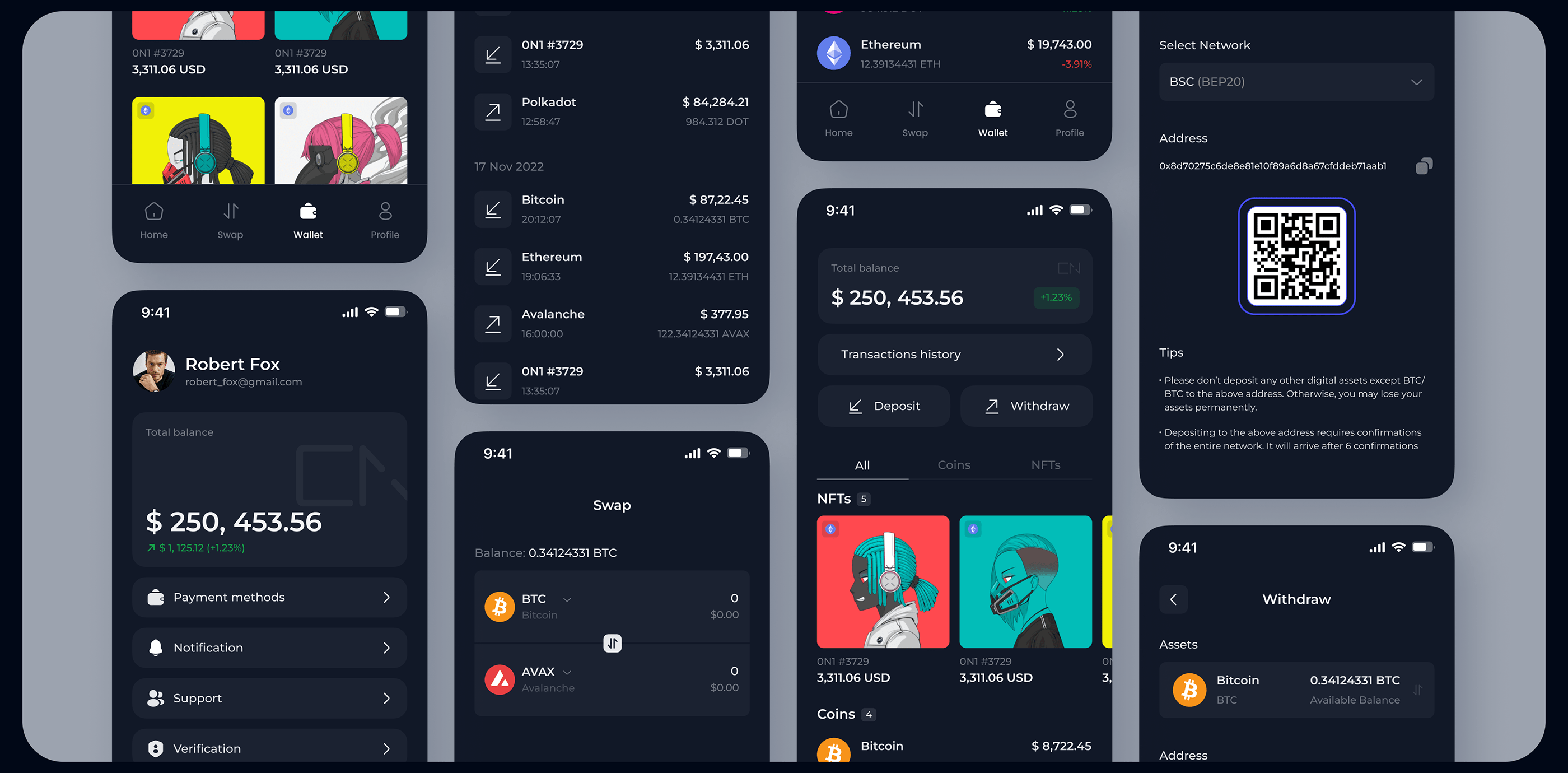 Crypto Wallet app | CN — Изображение №11 — Интерфейсы на Dprofile