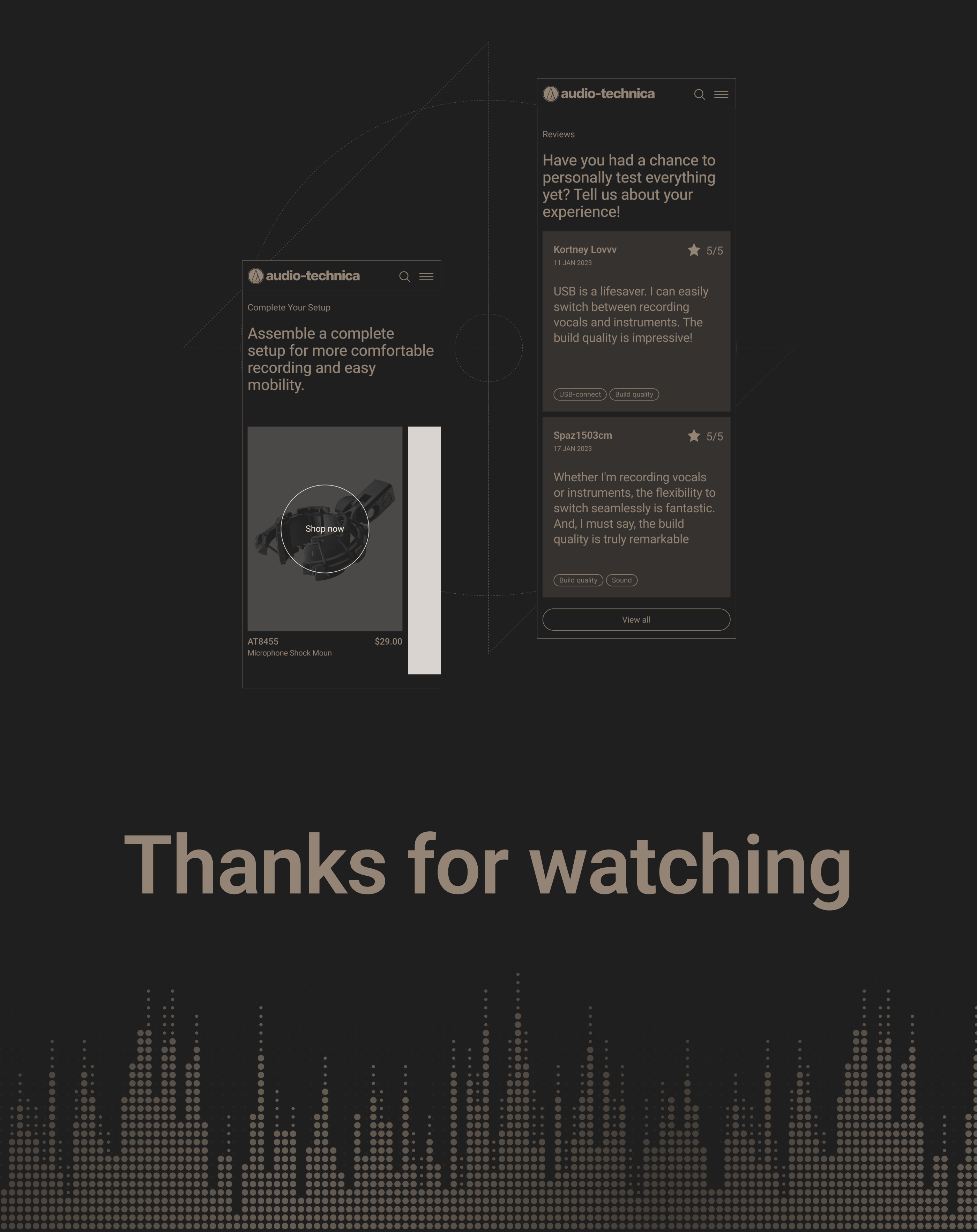 Microphone AT2020USB-X | Landing page — Изображение №8 — Интерфейсы на Dprofile