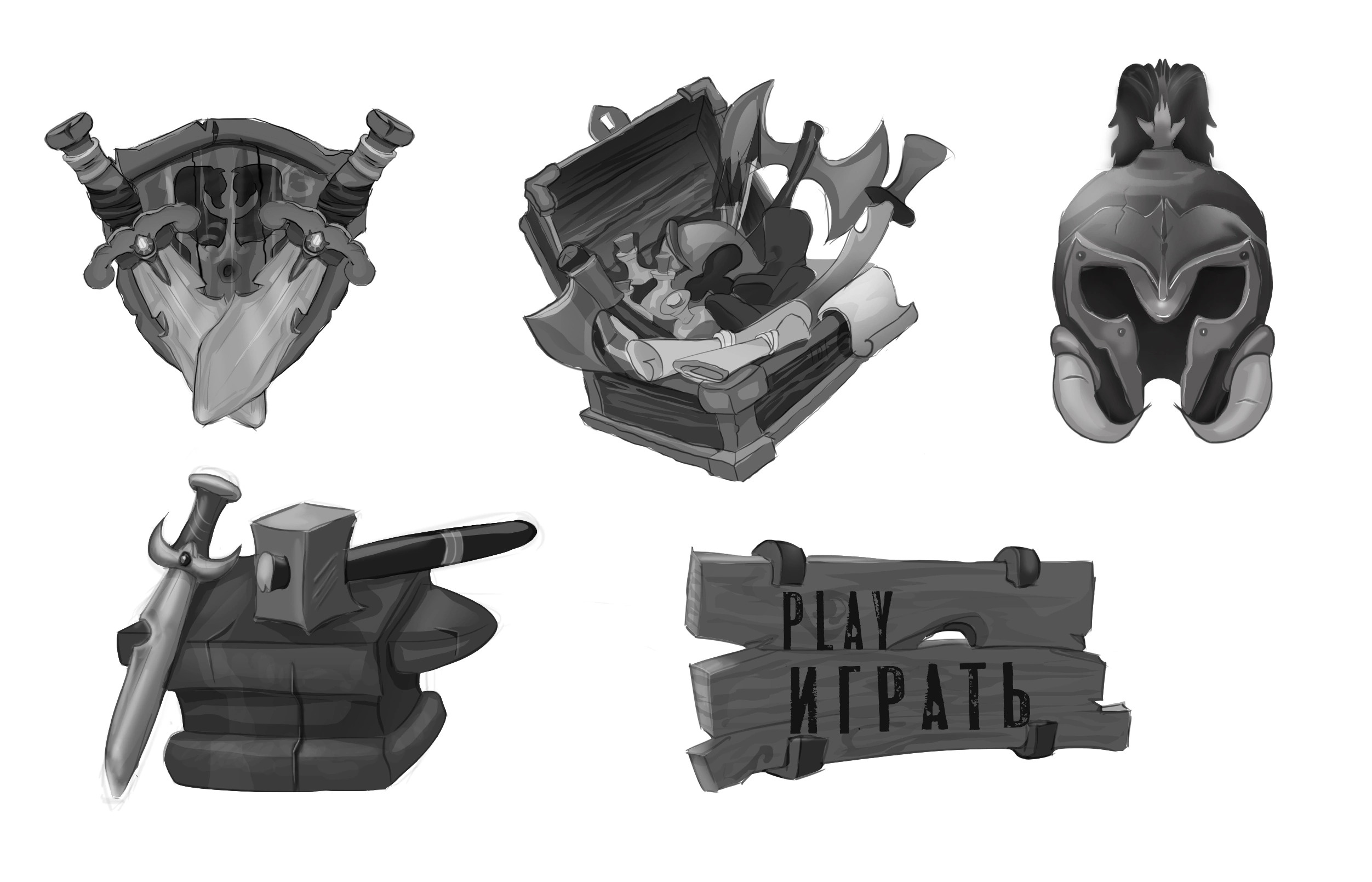Game assets — Изображение №1 — Иллюстрация, Графика на Dprofile