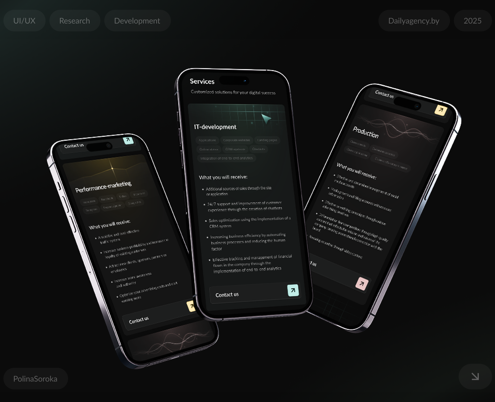 Website Digital agensy "Daily" | UI/UX — Интерфейсы, Анимация на Dprofile