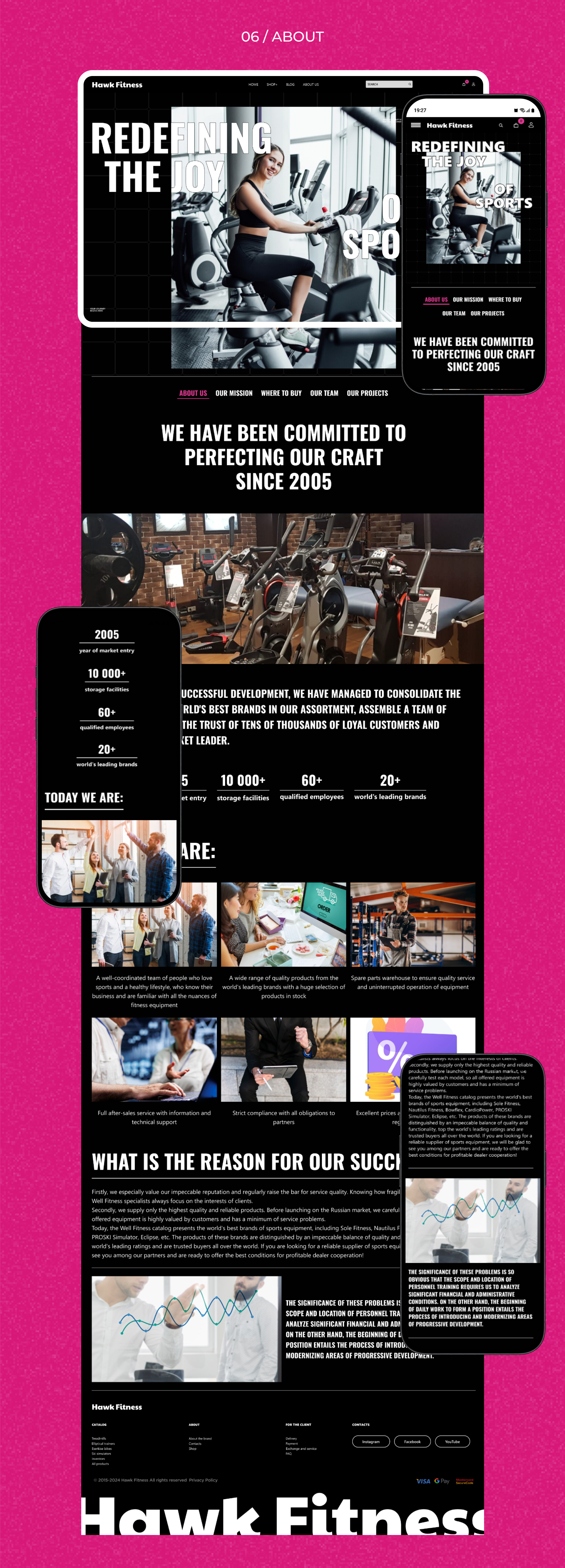 Hawk Fitness - Website design — Изображение №8 — Интерфейсы на Dprofile