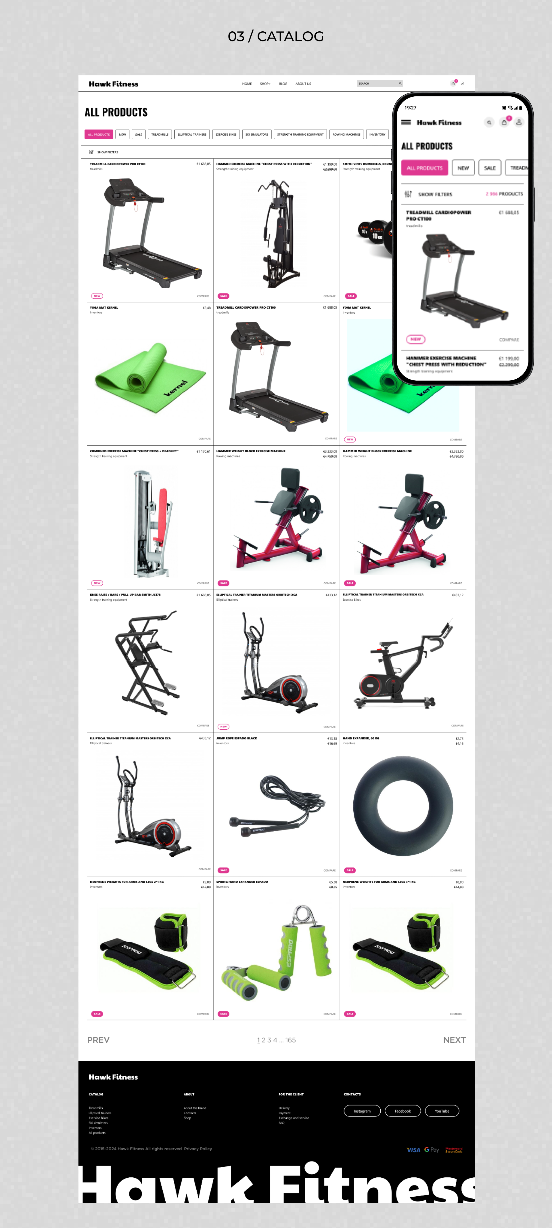 Hawk Fitness - Website design — Изображение №5 — Интерфейсы на Dprofile