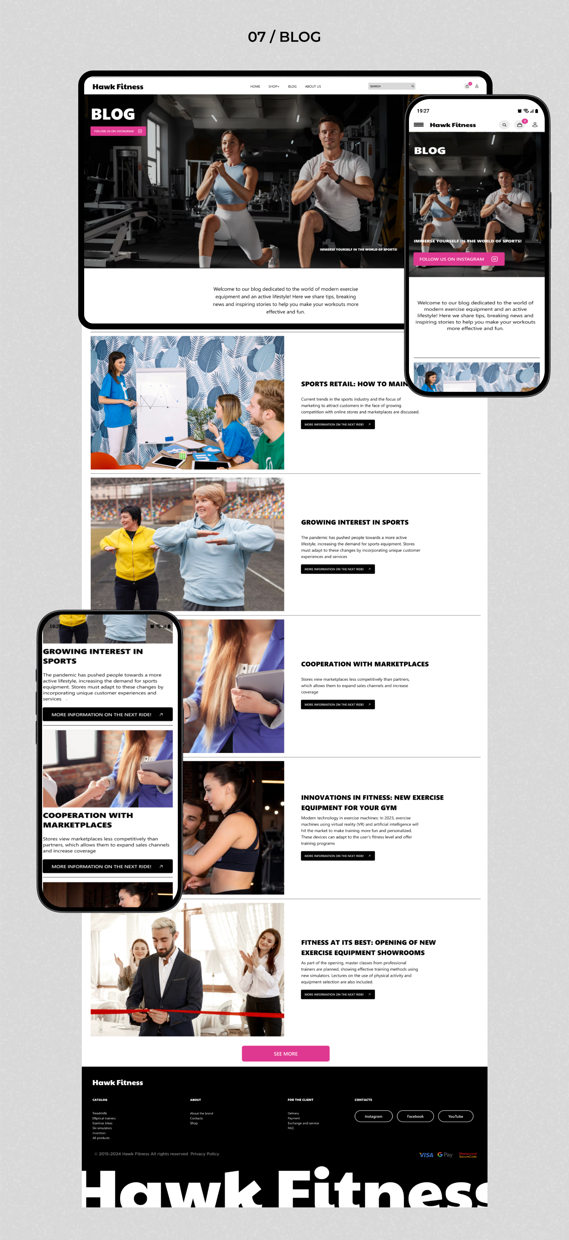Hawk Fitness - Website design — Изображение №10 — Интерфейсы на Dprofile