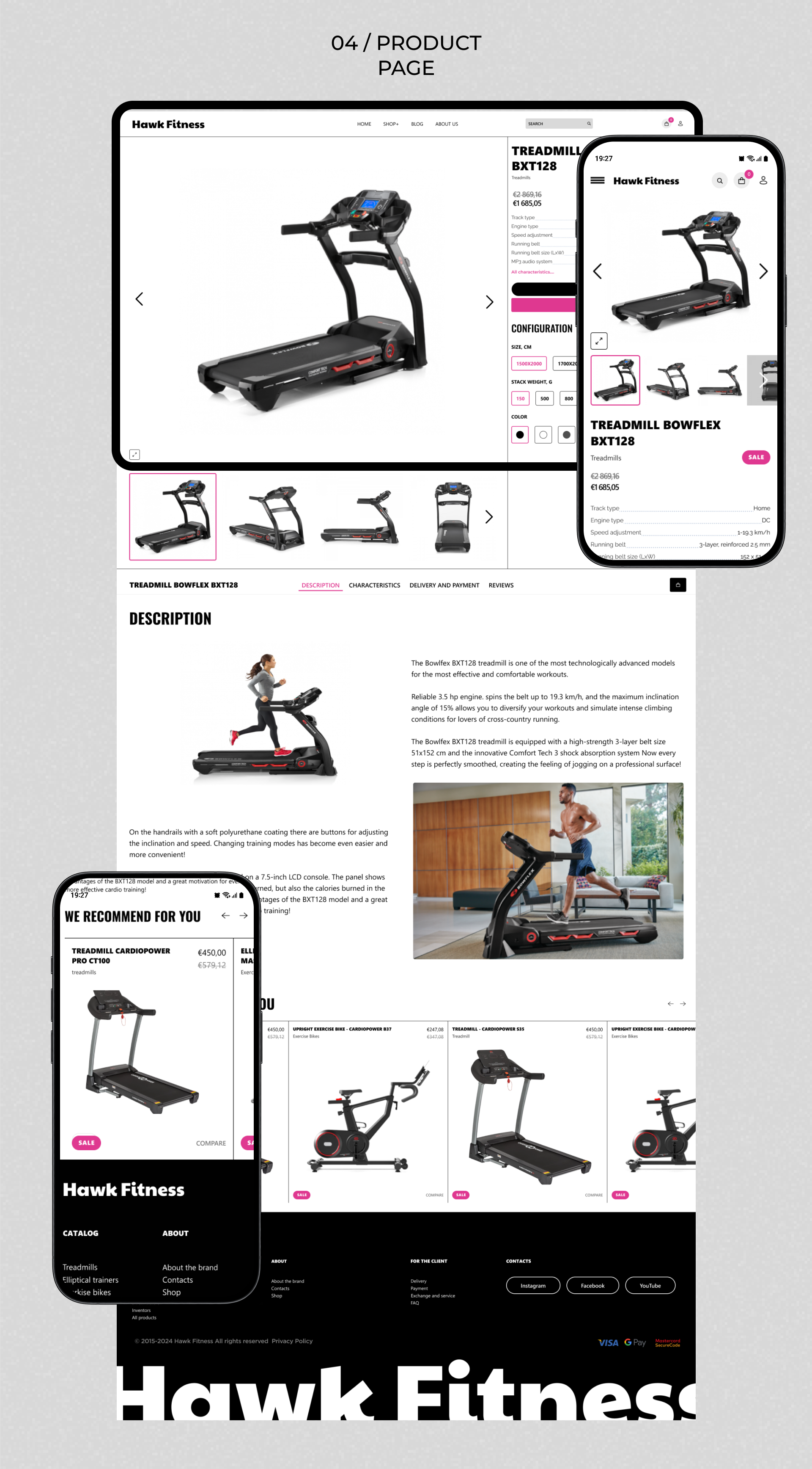 Hawk Fitness - Website design — Изображение №6 — Интерфейсы на Dprofile