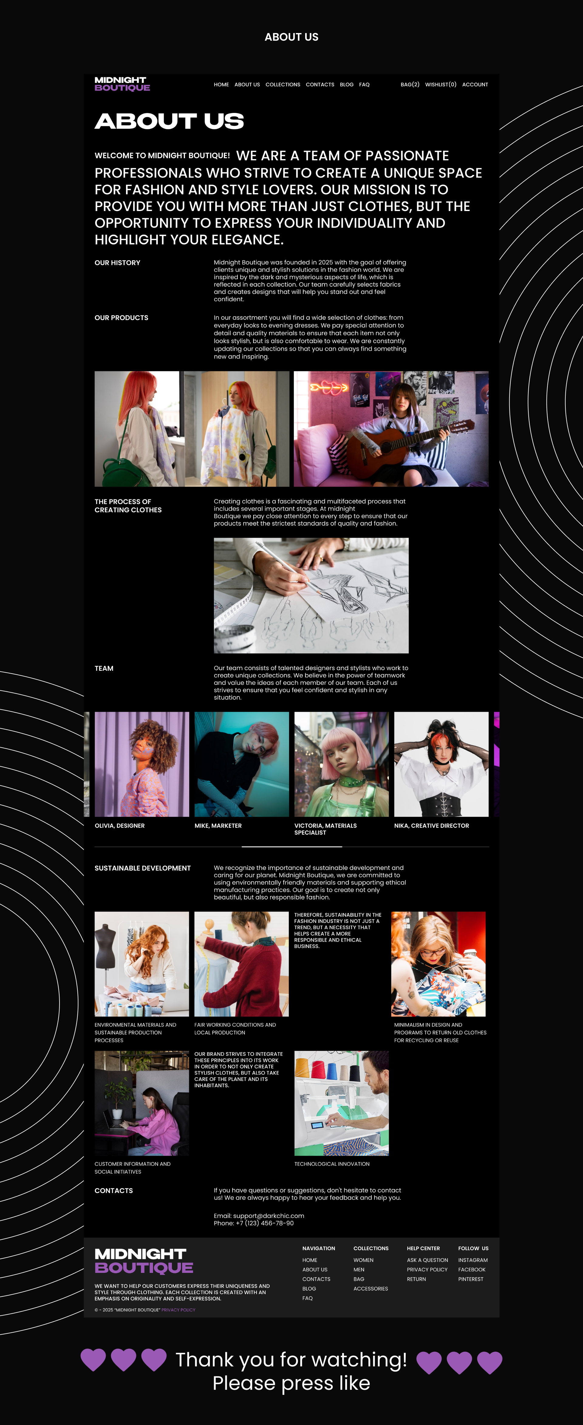 Midnight Boutique | интернет-магазин одежды — Изображение №9 — Интерфейсы на Dprofile