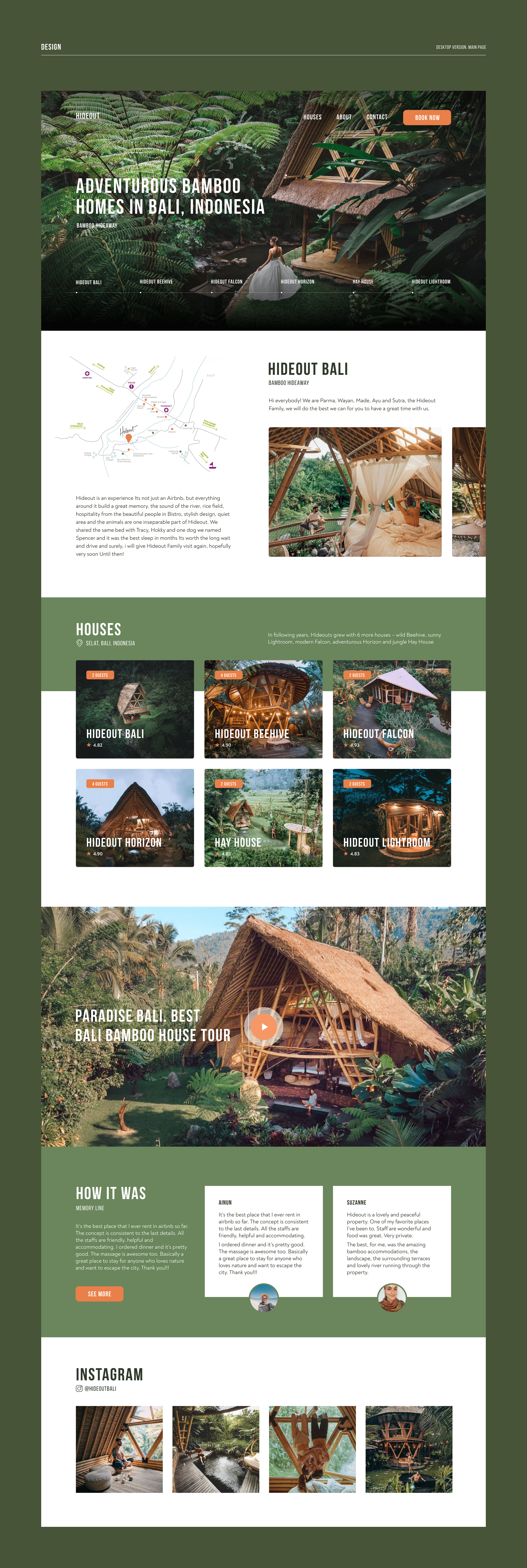 Hideout Bali. Travel website concept — Изображение №3 — Интерфейсы на Dprofile