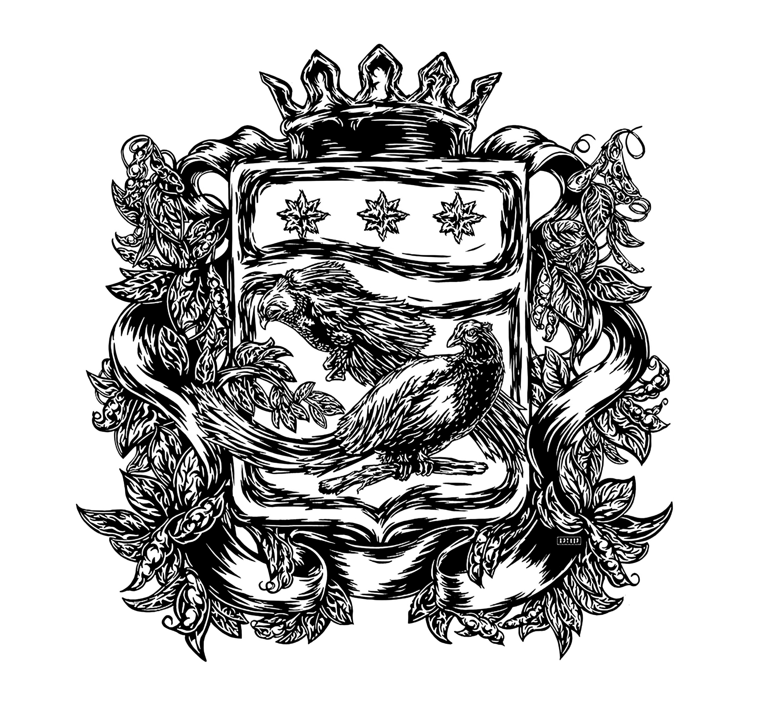 Герб Благовещенского района (арт-кавер) — Изображение №1 — Брендинг, Иллюстрация на Dprofile