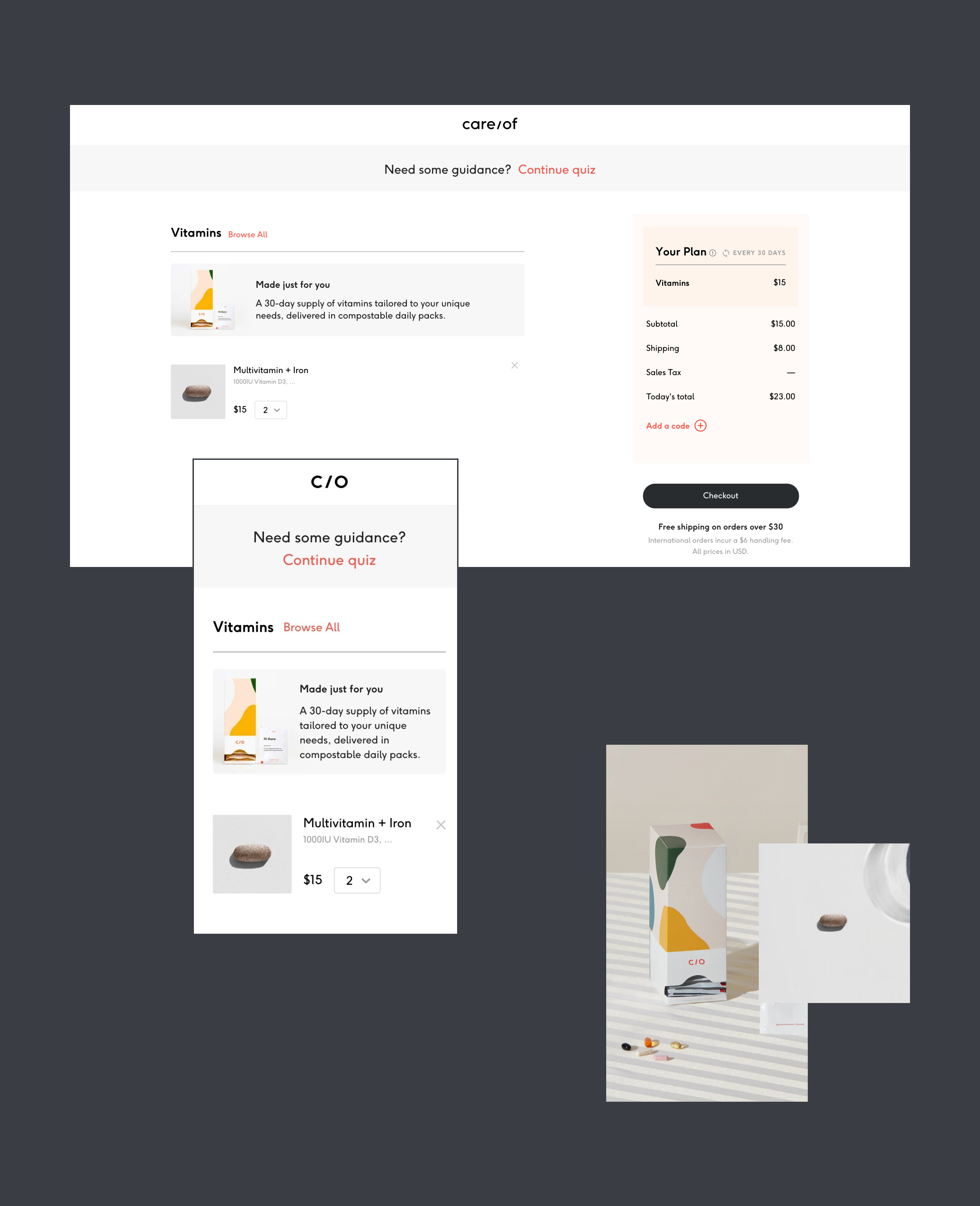 UI/UX Care/of-American market — Изображение №11 — Интерфейсы, Брендинг на Dprofile