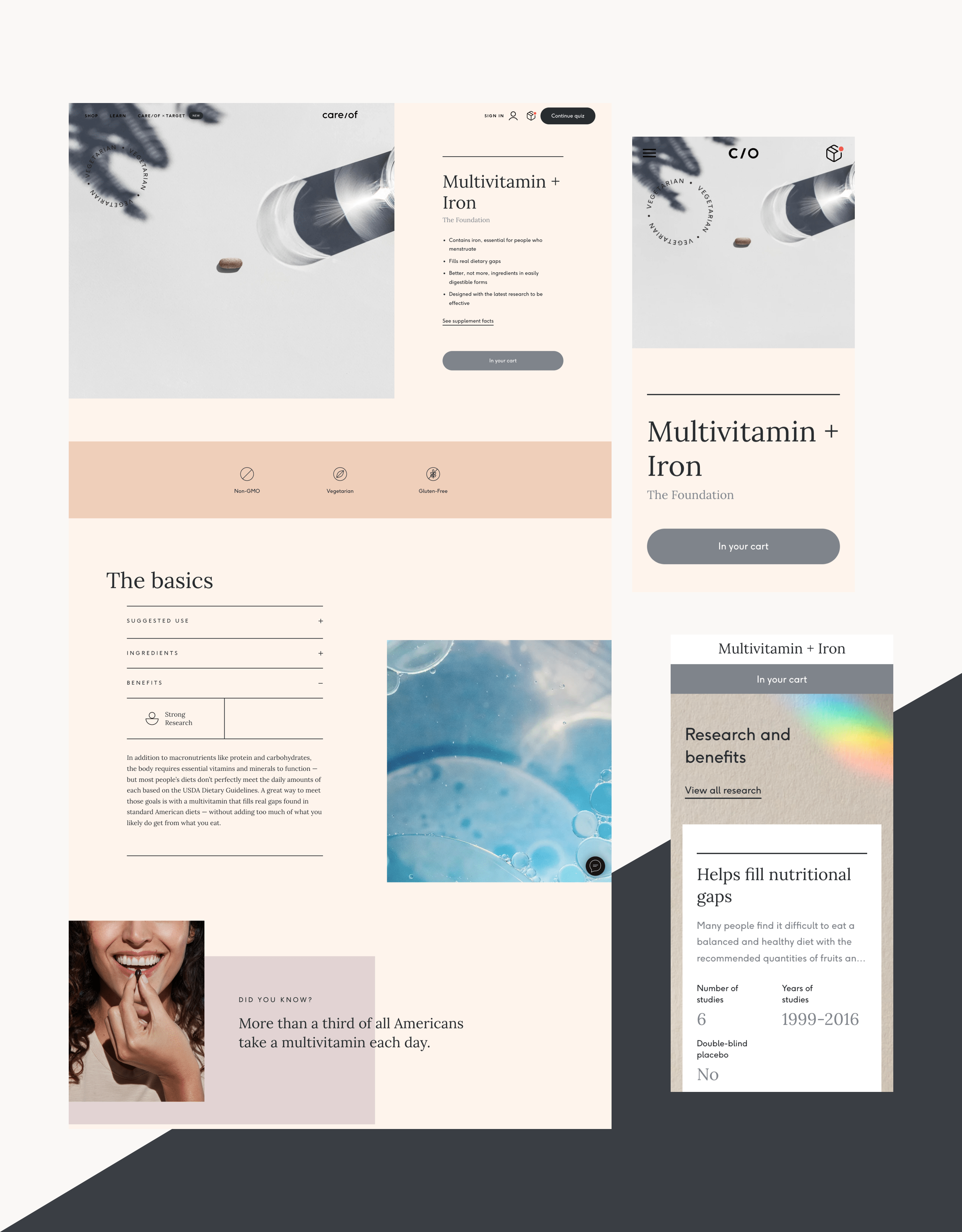UI/UX Care/of-American market — Изображение №10 — Интерфейсы, Брендинг на Dprofile